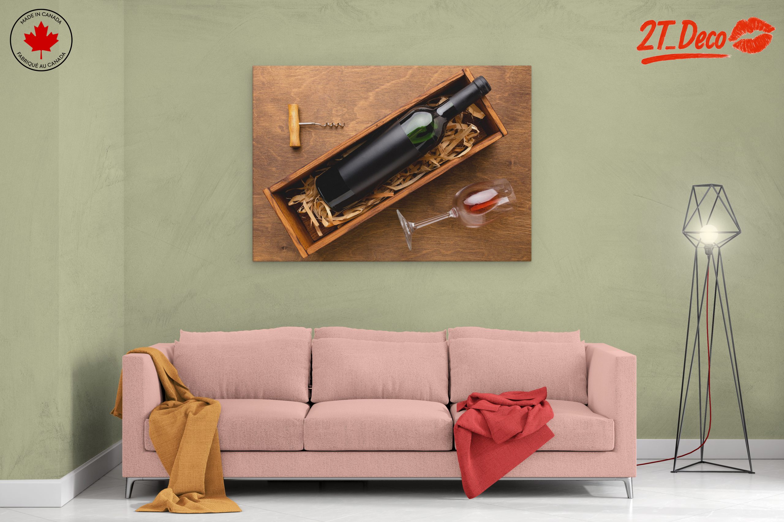 Elegant Wine and Glass Still Life - Image 2