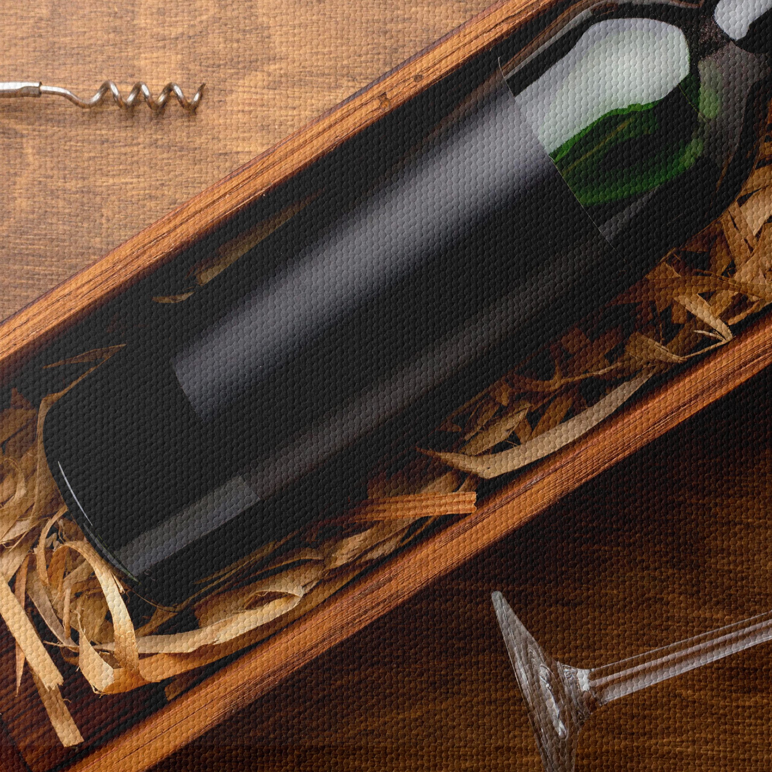 Elegant Wine and Glass Still Life - Image 4