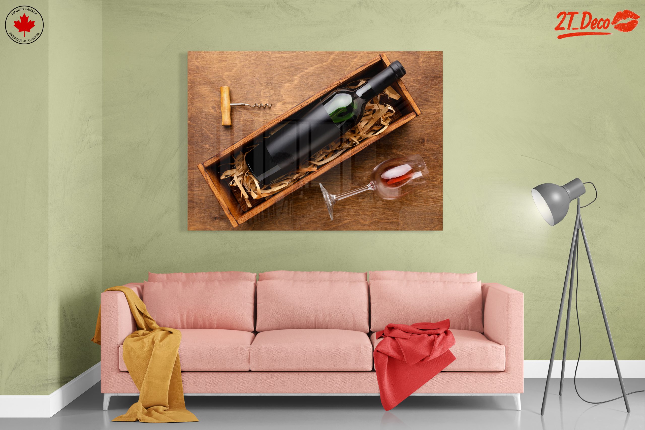 Elegant Wine and Glass Still Life - Image 7