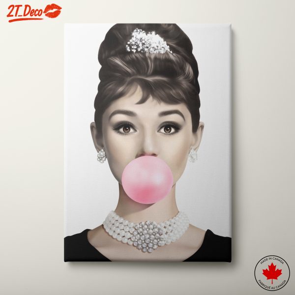 Stylish Vintage Art with Bubble Gum