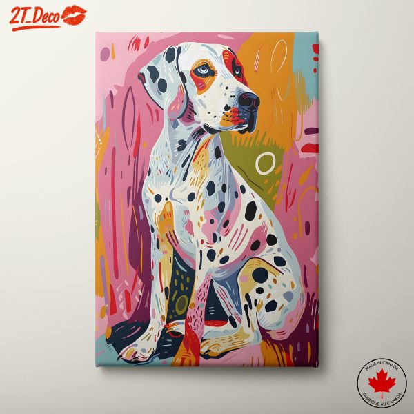 Colorful Dalmatian Dog Art