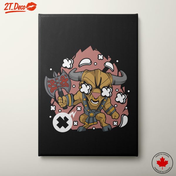Playful Cartoon Character with Axe