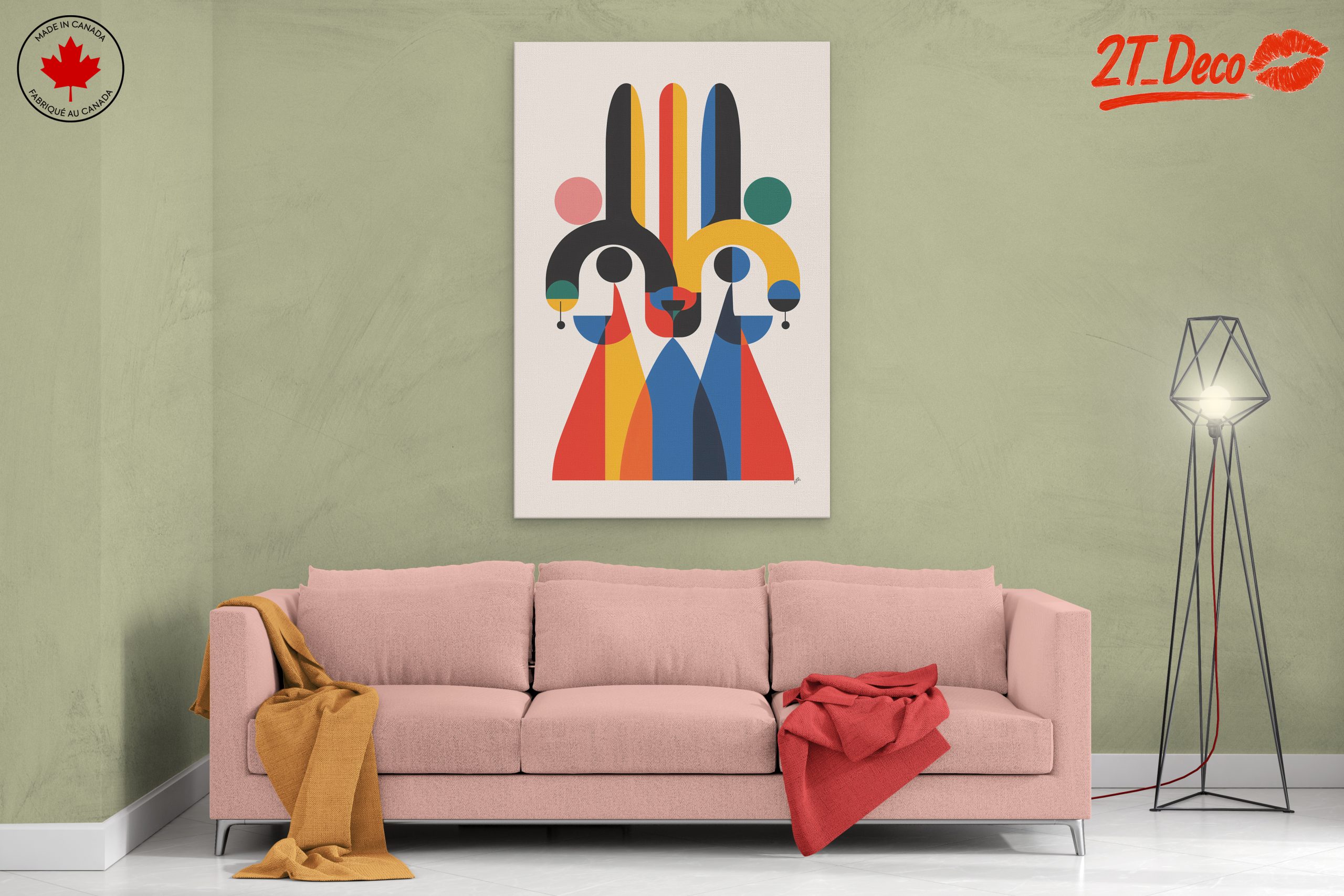Vibrant Abstract Figure Art with Bold Colors - Image 2