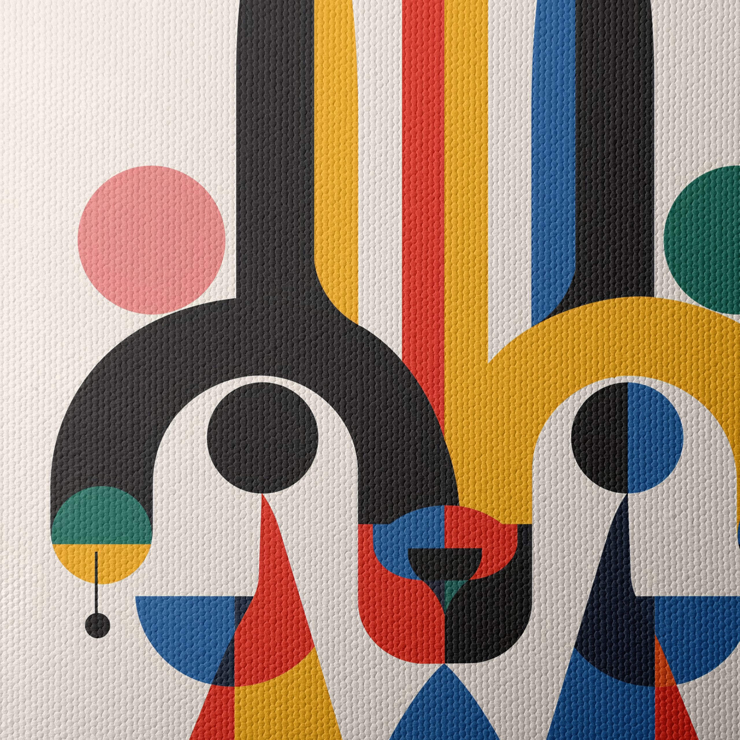Vibrant Abstract Figure Art with Bold Colors - Image 4
