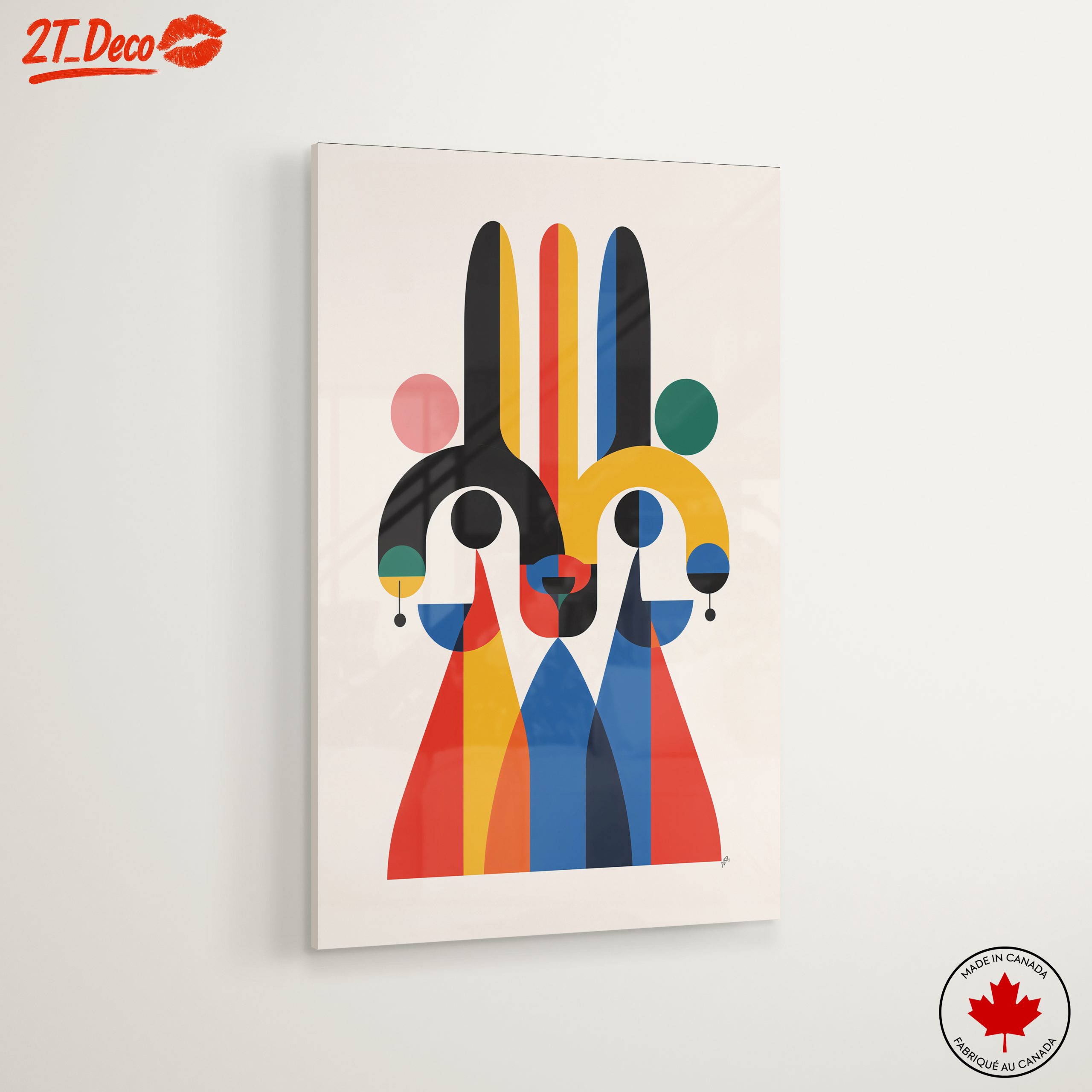 Vibrant Abstract Figure Art with Bold Colors - Image 6
