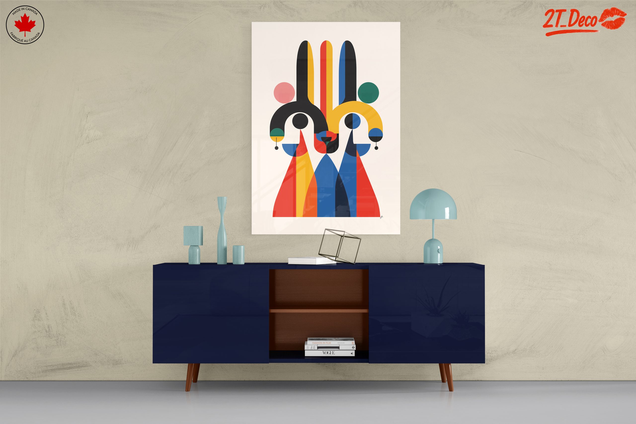 Vibrant Abstract Figure Art with Bold Colors - Image 8