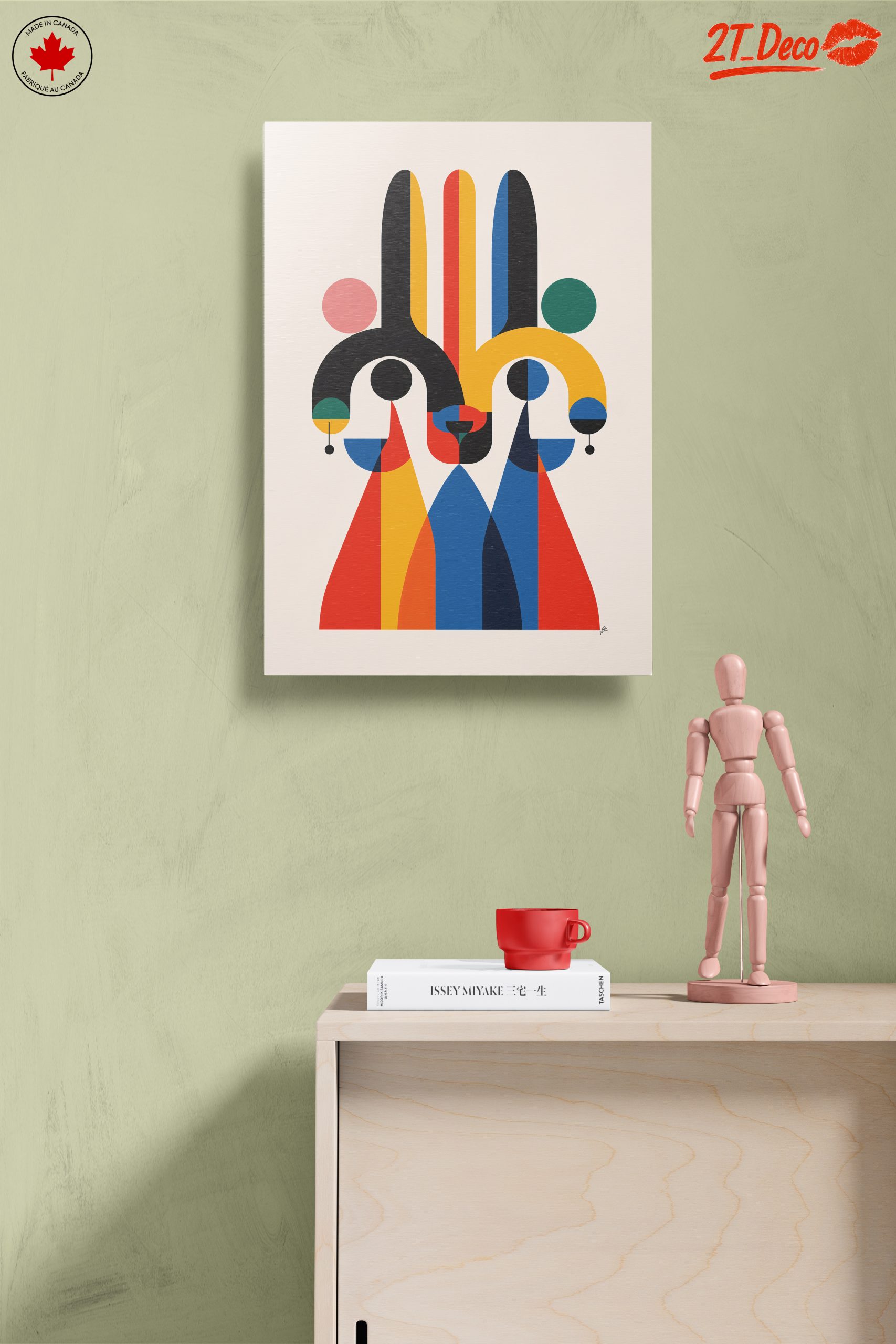 Vibrant Abstract Figure Art with Bold Colors - Image 14