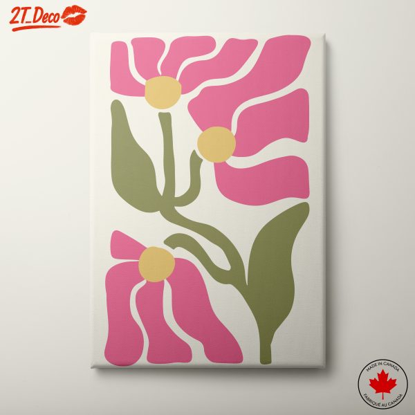 Stylized Floral Design in Bold Colors