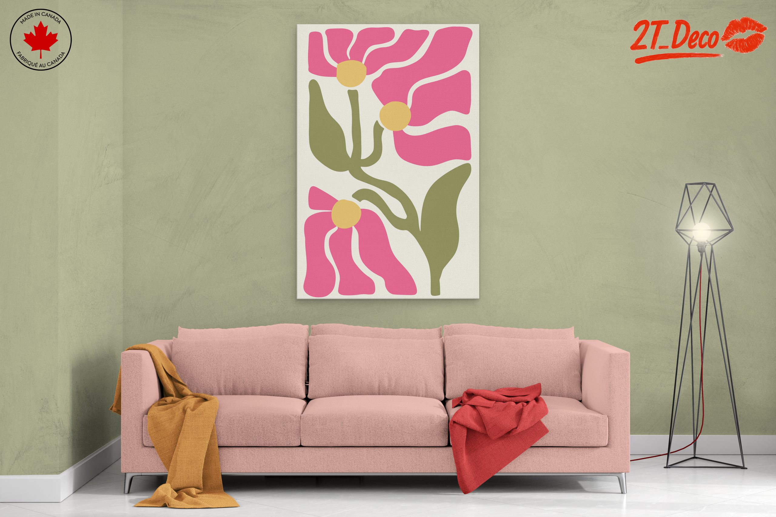 Stylized Floral Design in Bold Colors - Image 2