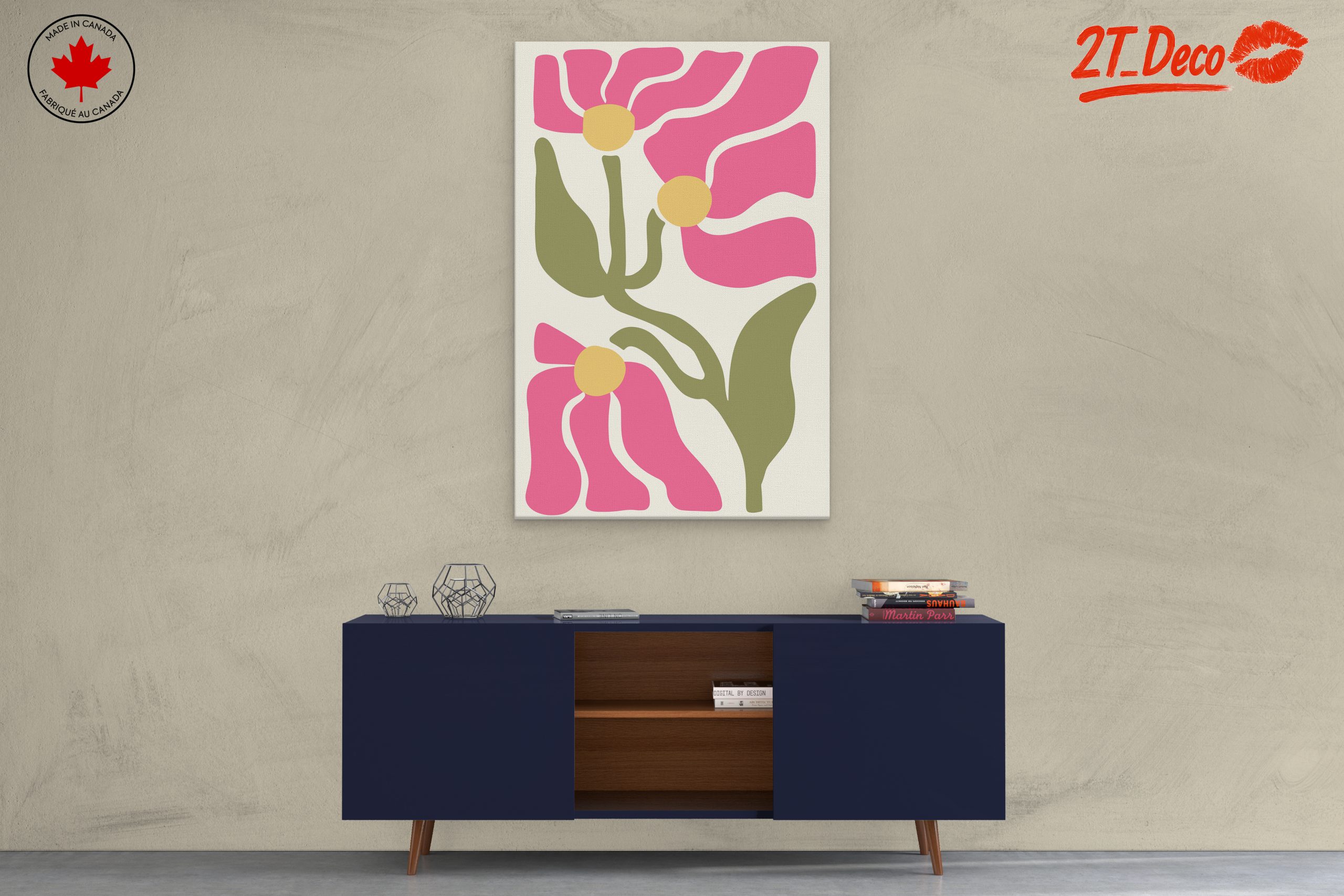 Stylized Floral Design in Bold Colors - Image 3