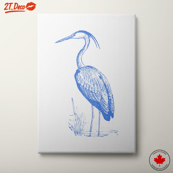 Elegant Blue Heron Wall Art