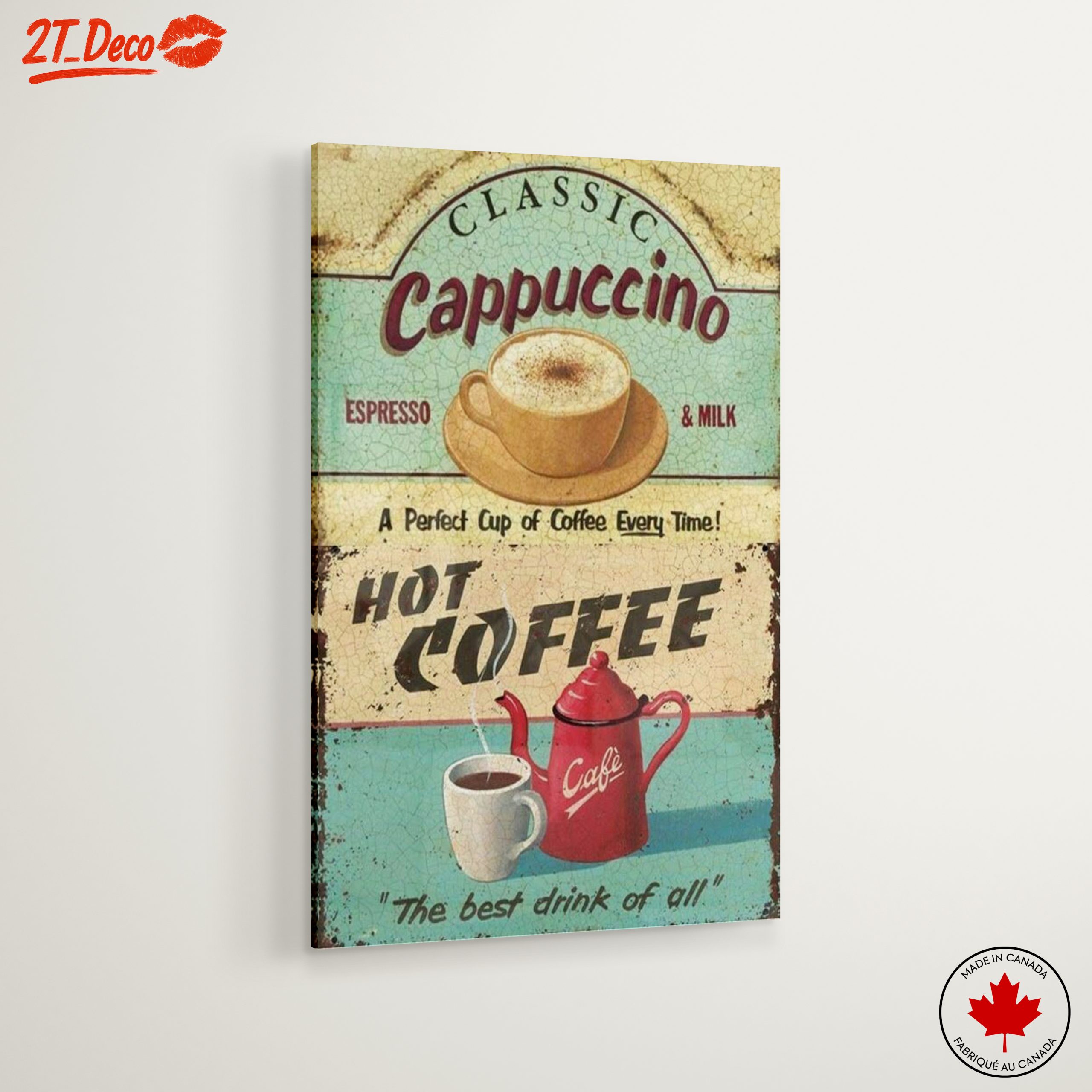Vintage Coffee Cappuccino Art - Image 6