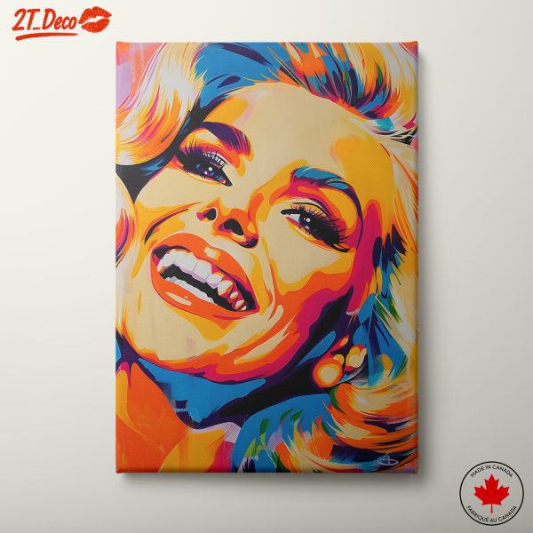 Colorful Vibrant Portrait of a Smiling Woman