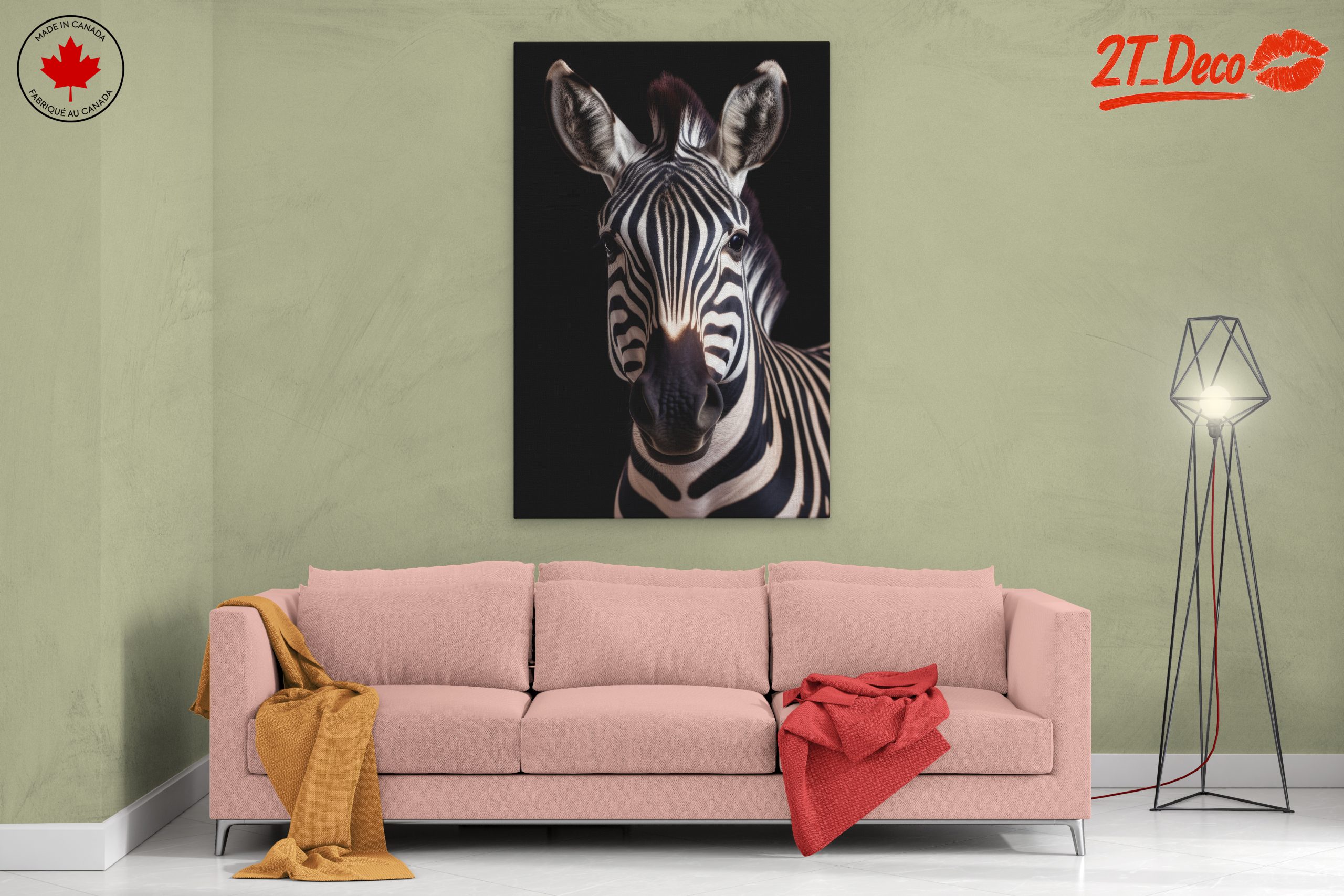 Zebra Portrait in Striking Black and White - Image 2
