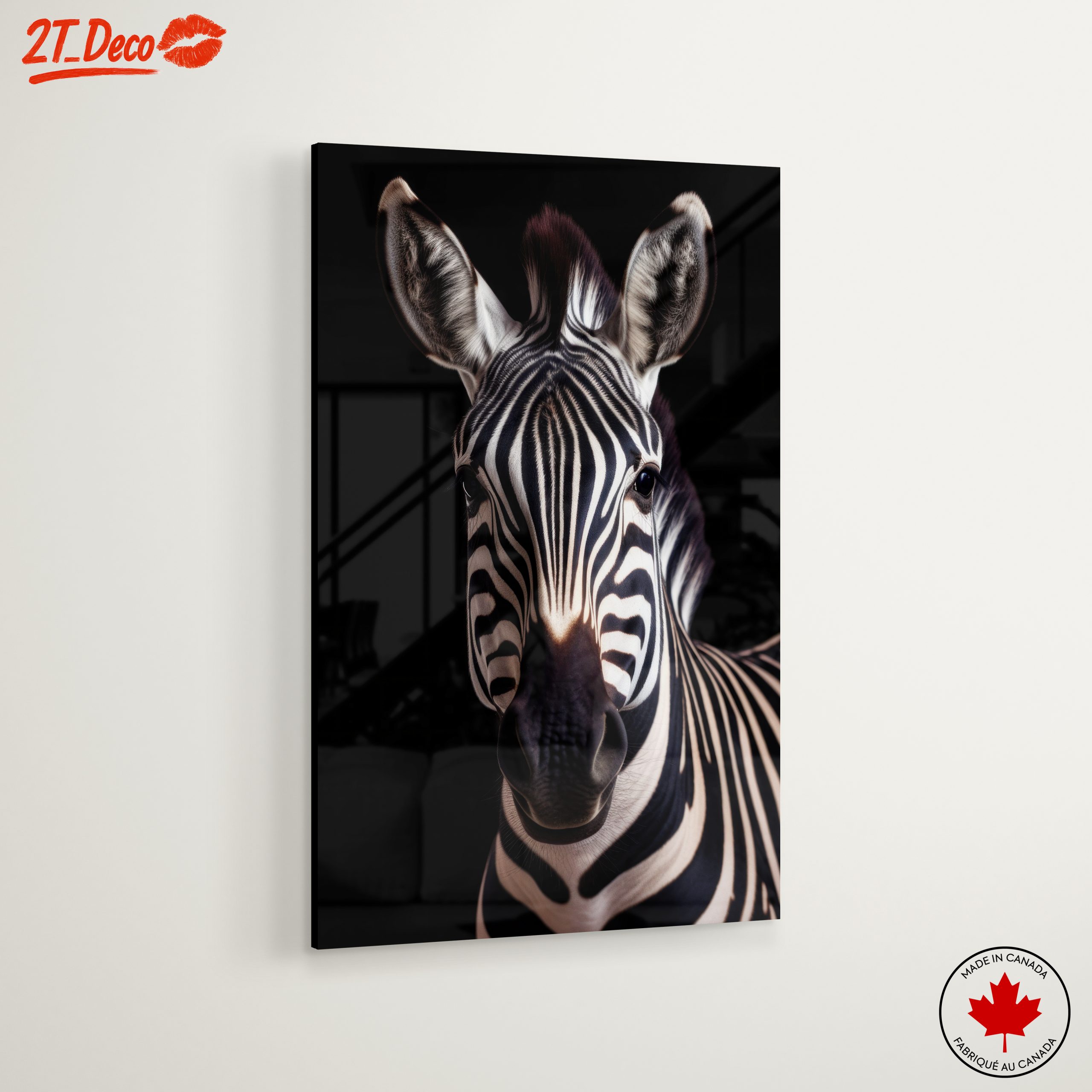 Zebra Portrait in Striking Black and White - Image 6
