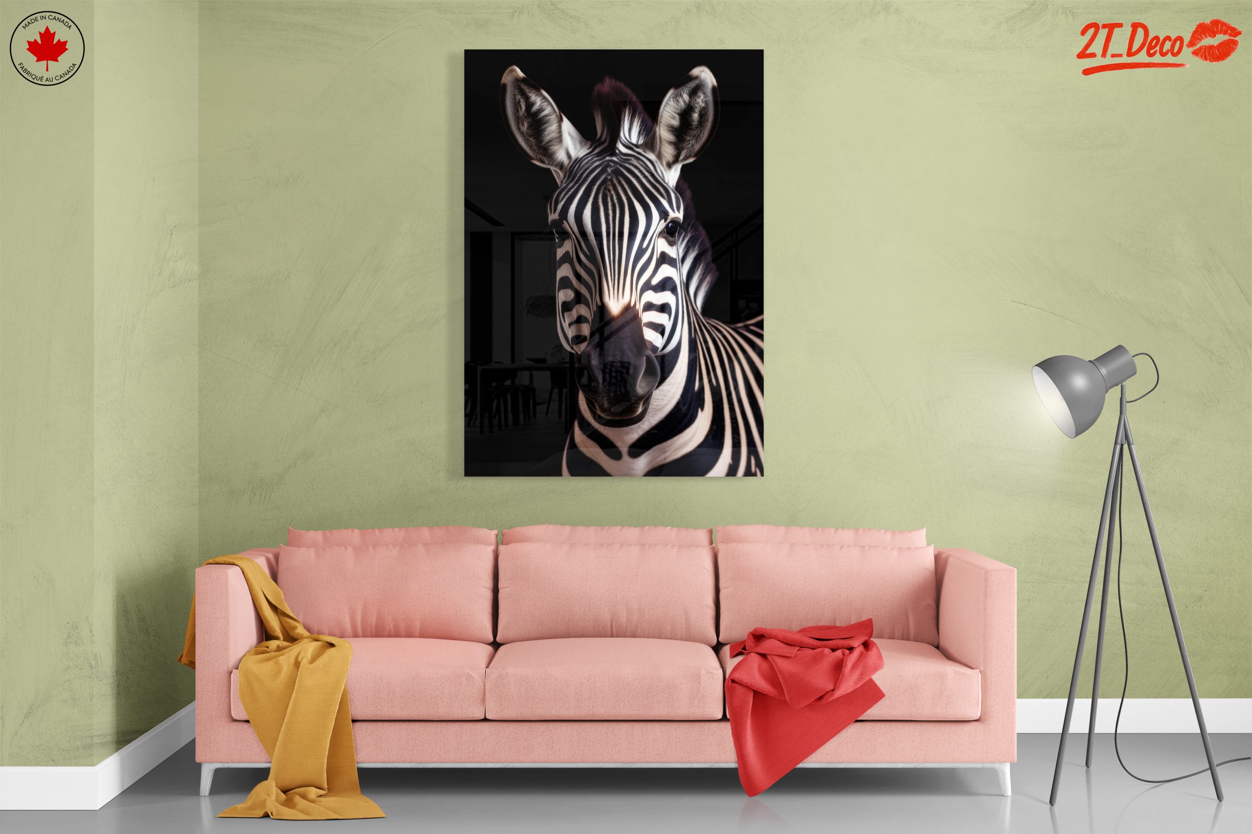 Zebra Portrait in Striking Black and White - Image 7
