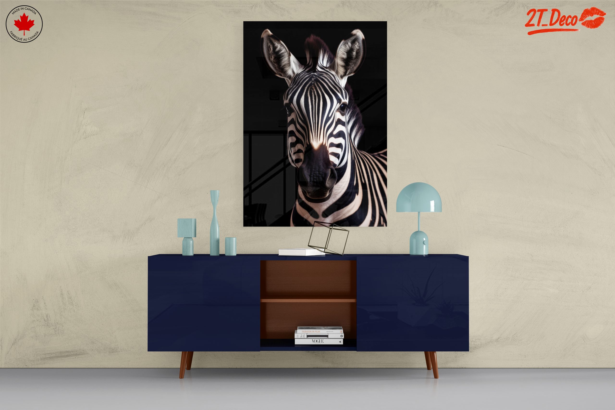 Zebra Portrait in Striking Black and White - Image 8