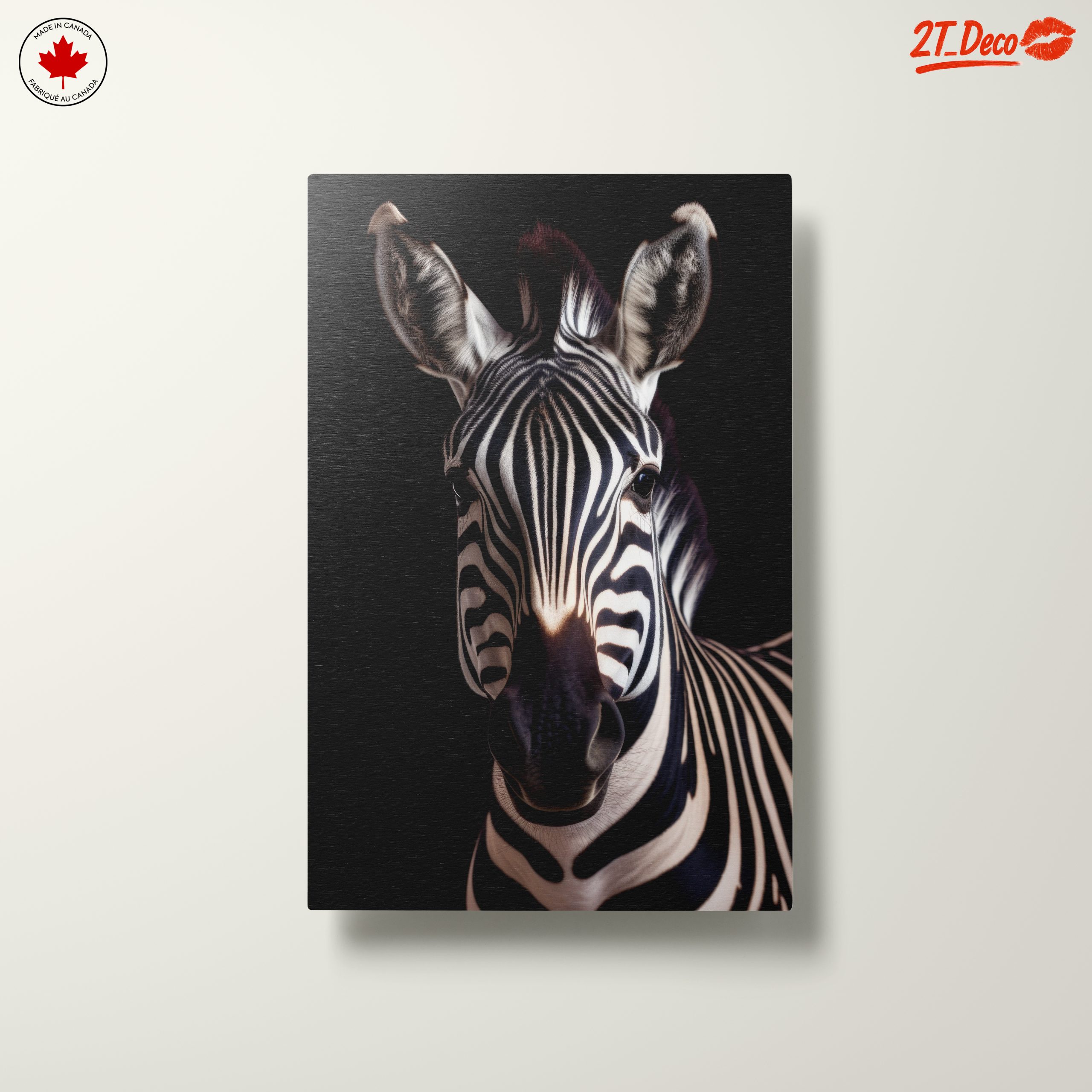 Zebra Portrait in Striking Black and White - Image 10