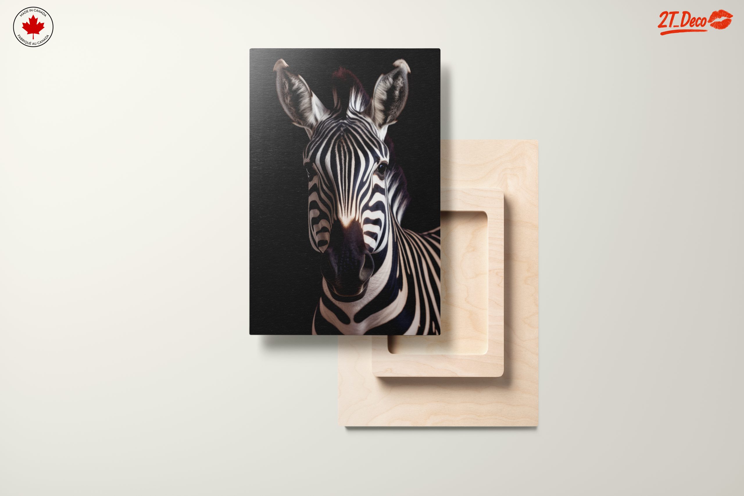 Zebra Portrait in Striking Black and White - Image 11
