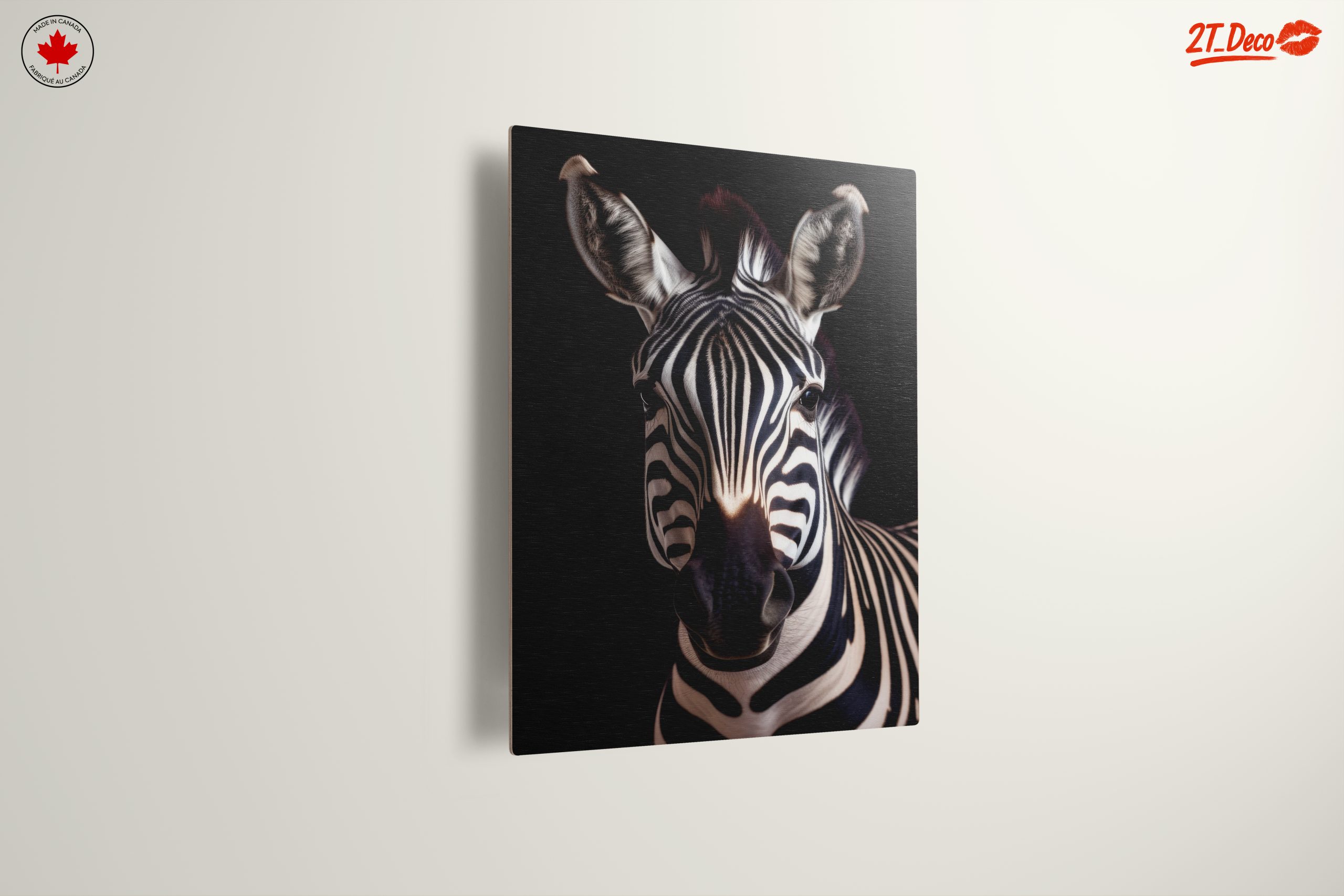 Zebra Portrait in Striking Black and White - Image 13