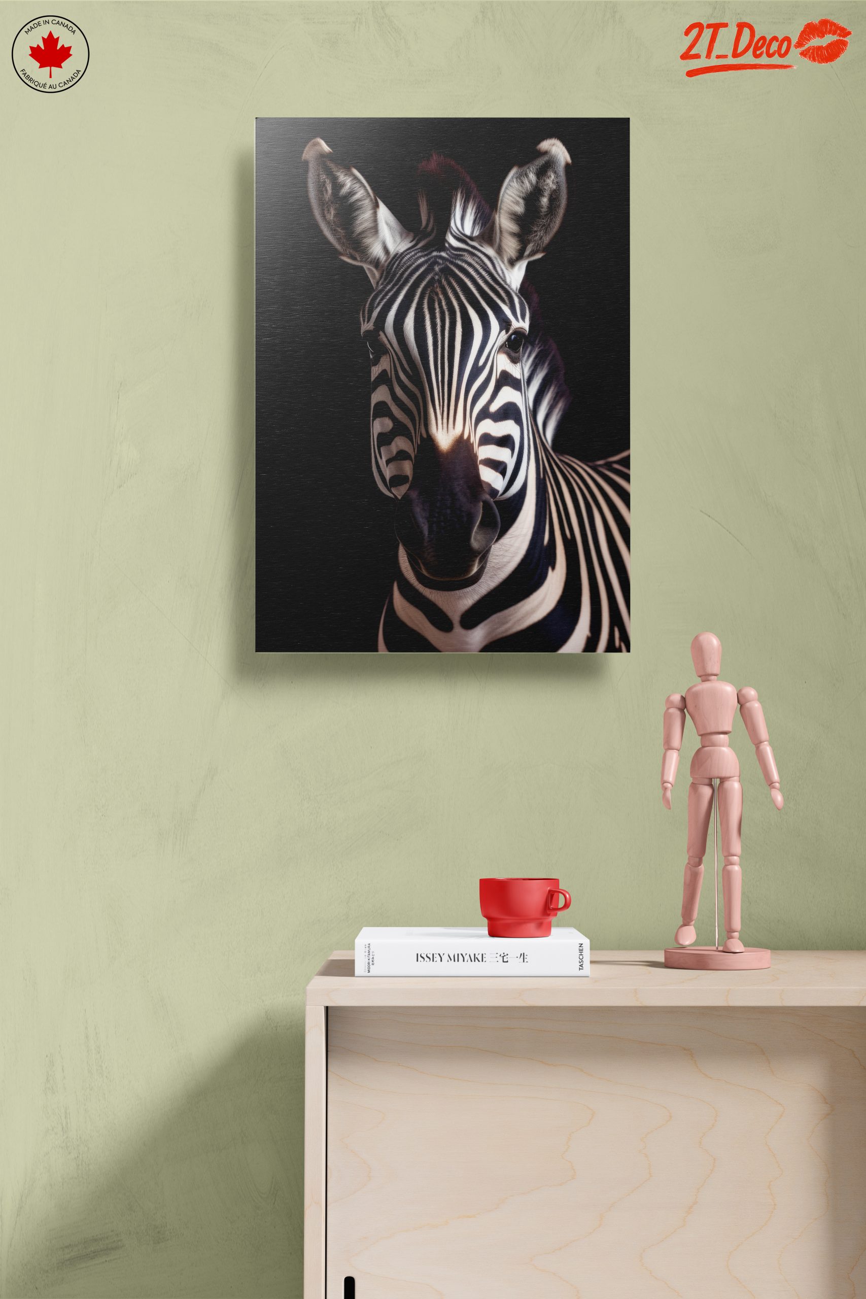 Zebra Portrait in Striking Black and White - Image 14
