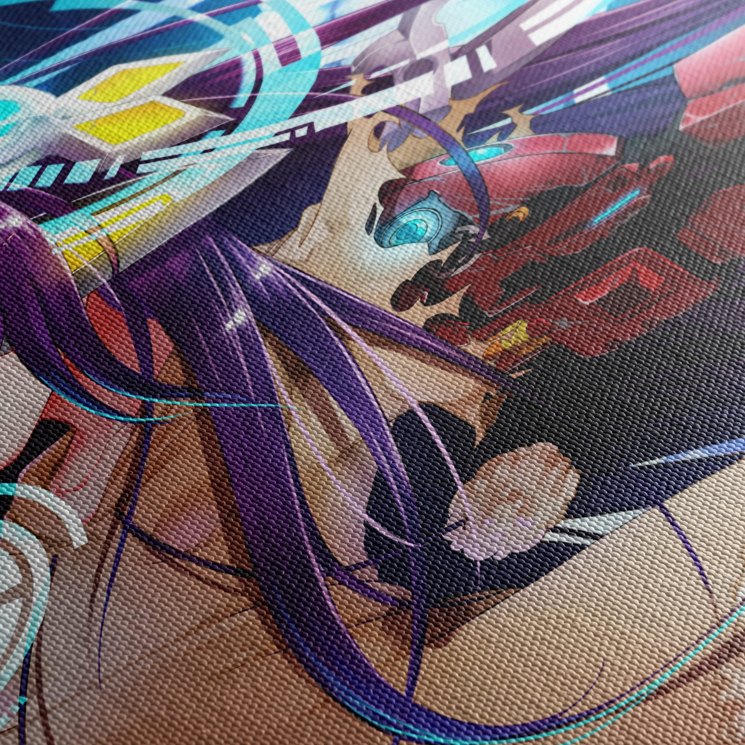 Vibrant Anime Character in Futuristic Setting - Image 5