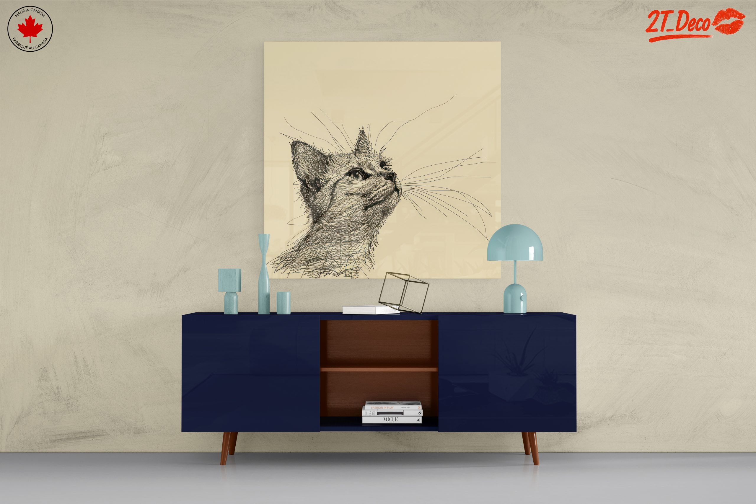 Stylized Cat Illustration in Elegant Line Art - Image 8