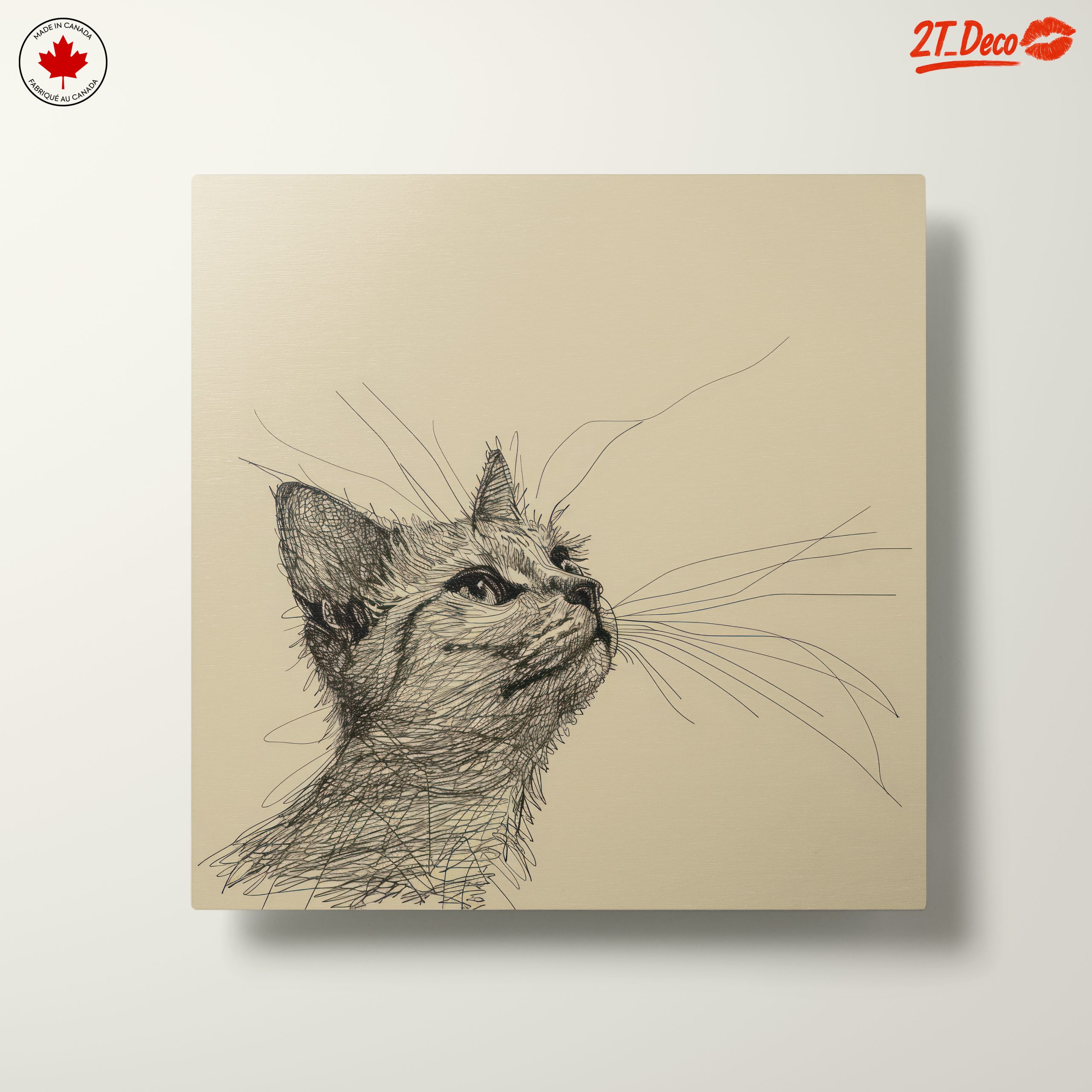 Stylized Cat Illustration in Elegant Line Art - Image 10