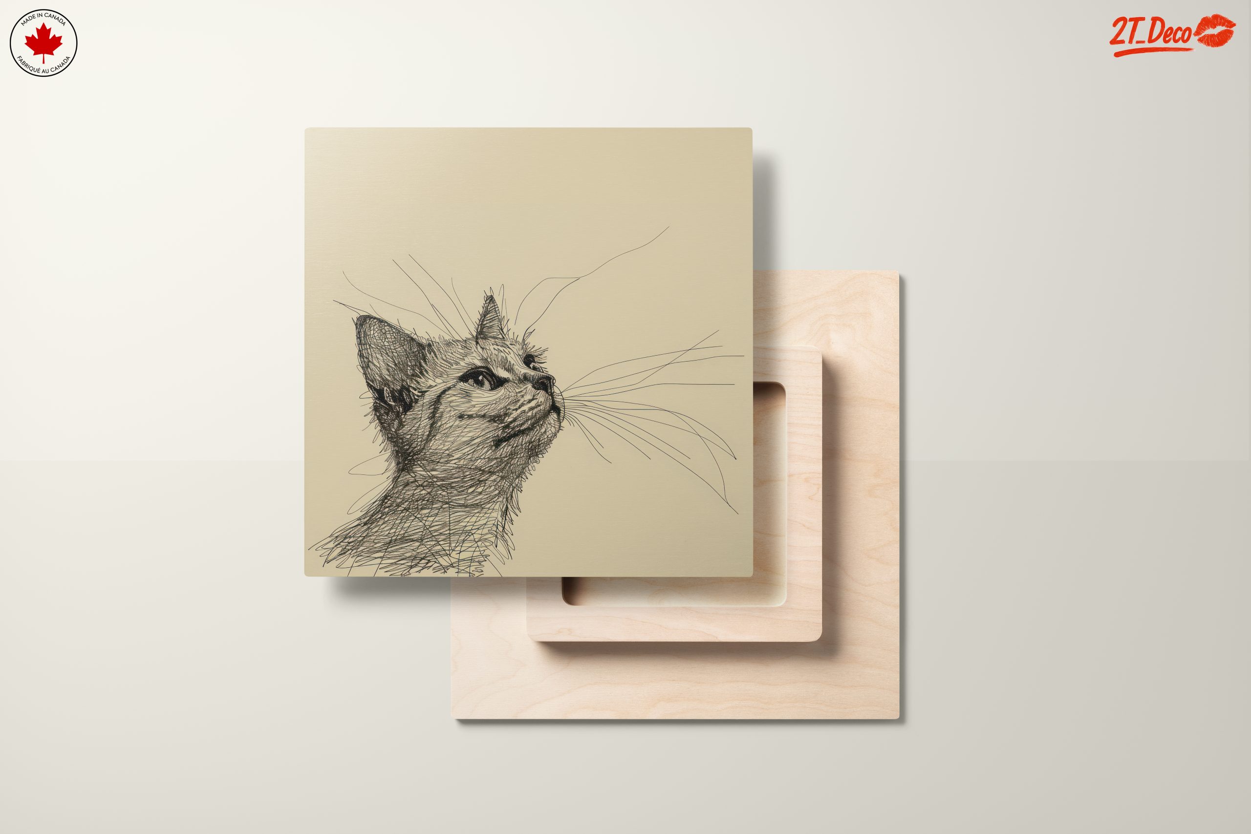 Stylized Cat Illustration in Elegant Line Art - Image 11