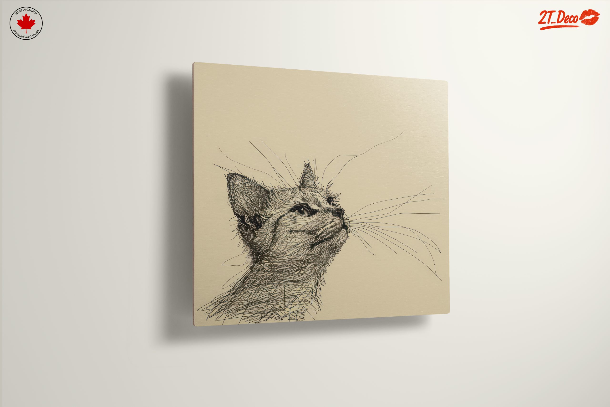 Stylized Cat Illustration in Elegant Line Art - Image 13