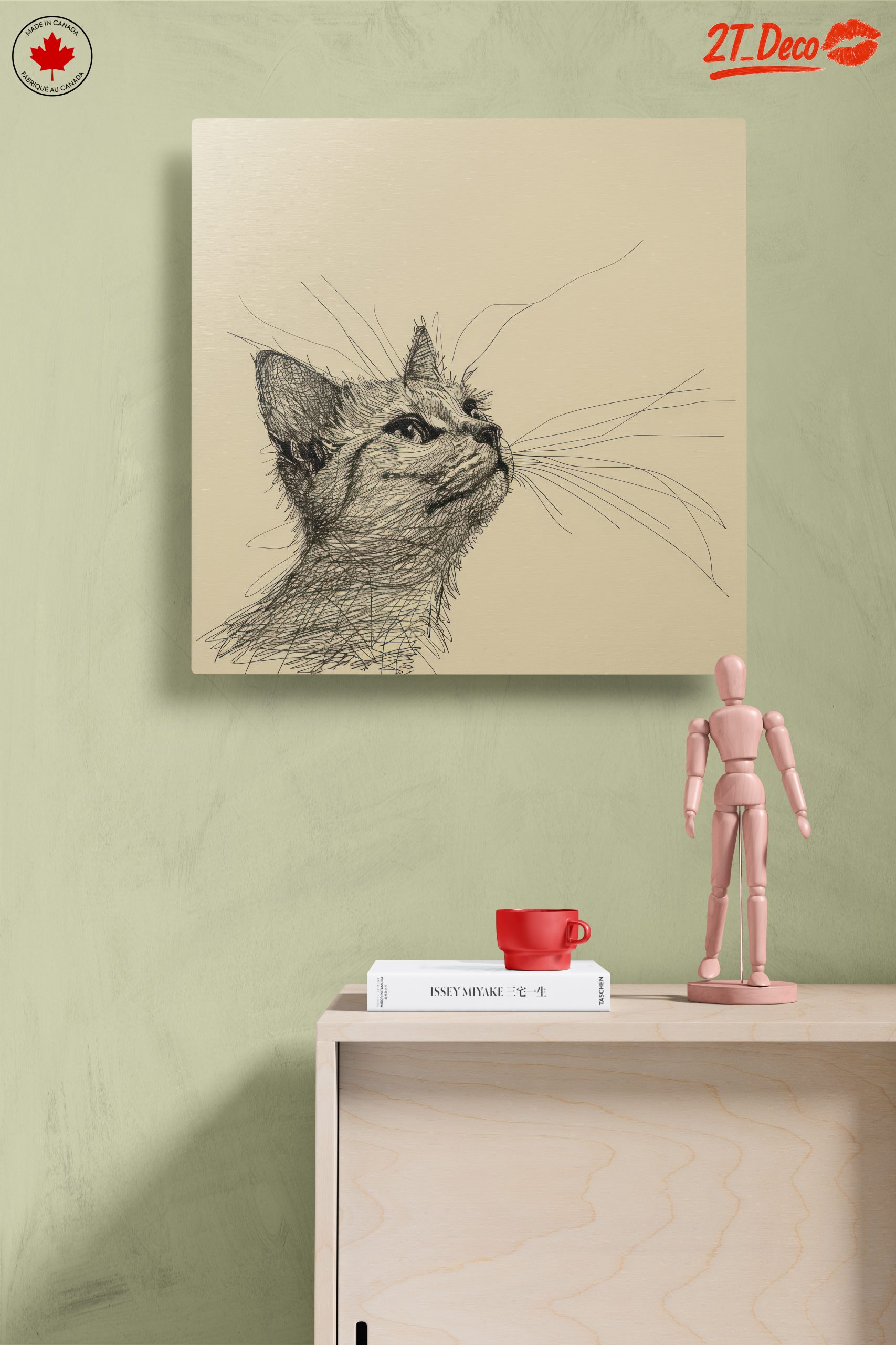 Stylized Cat Illustration in Elegant Line Art - Image 14
