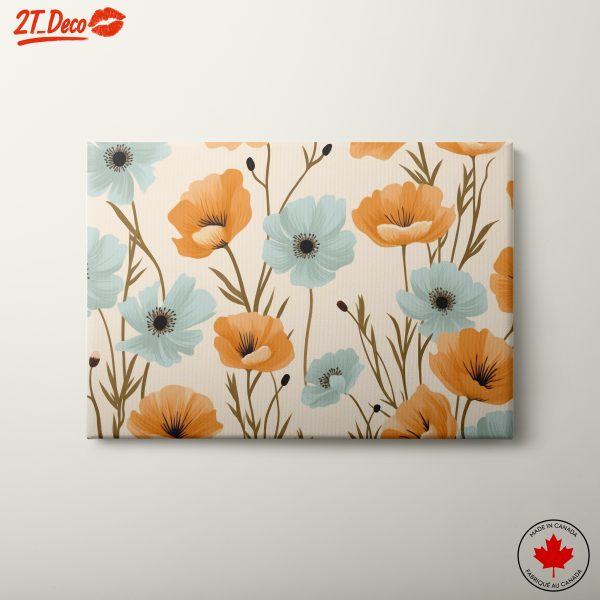 Beautiful Floral Arrangement with Poppies and Blue Flowers