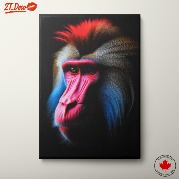 Vibrant Baboon Portrait Art