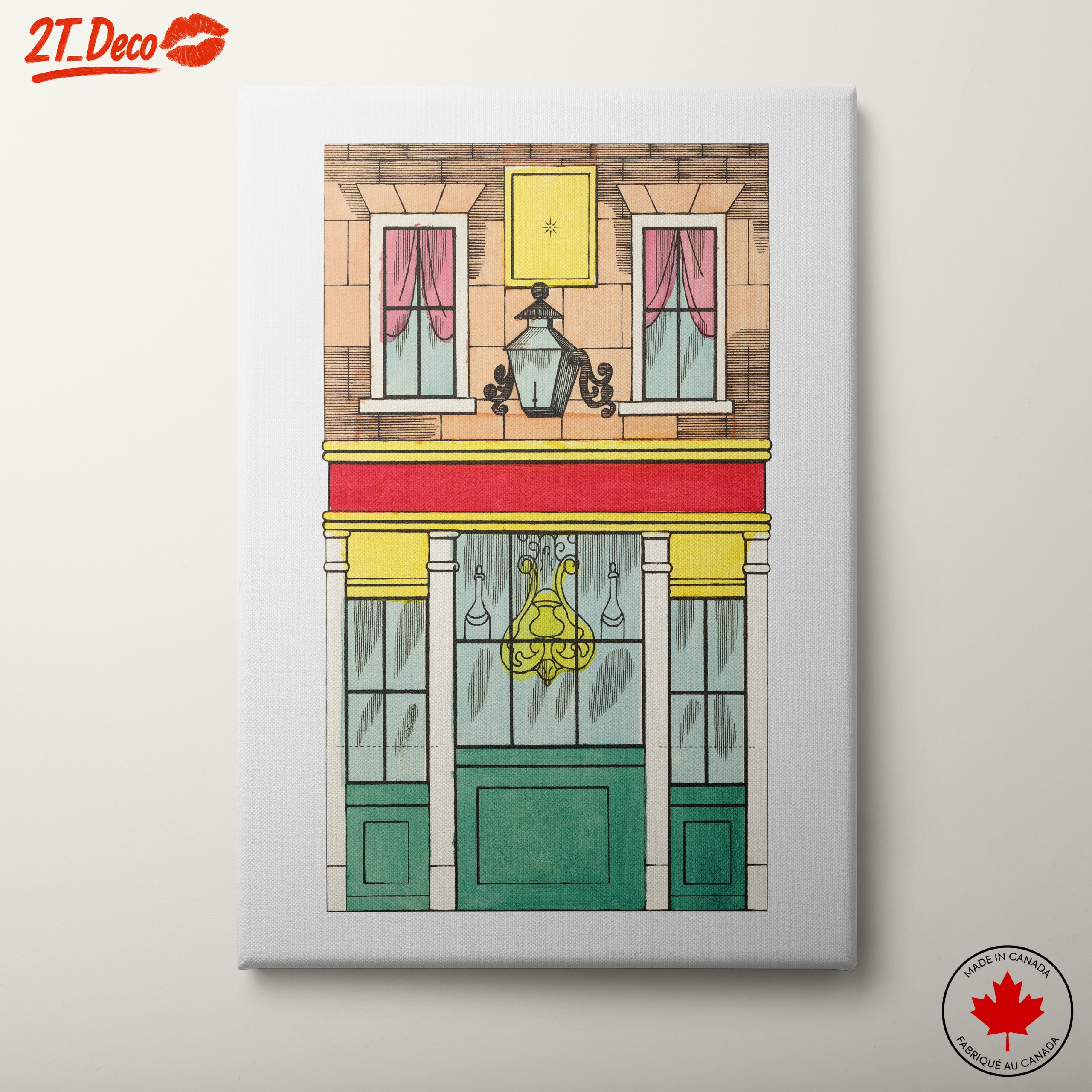 Charming Architectural Floral Artwork