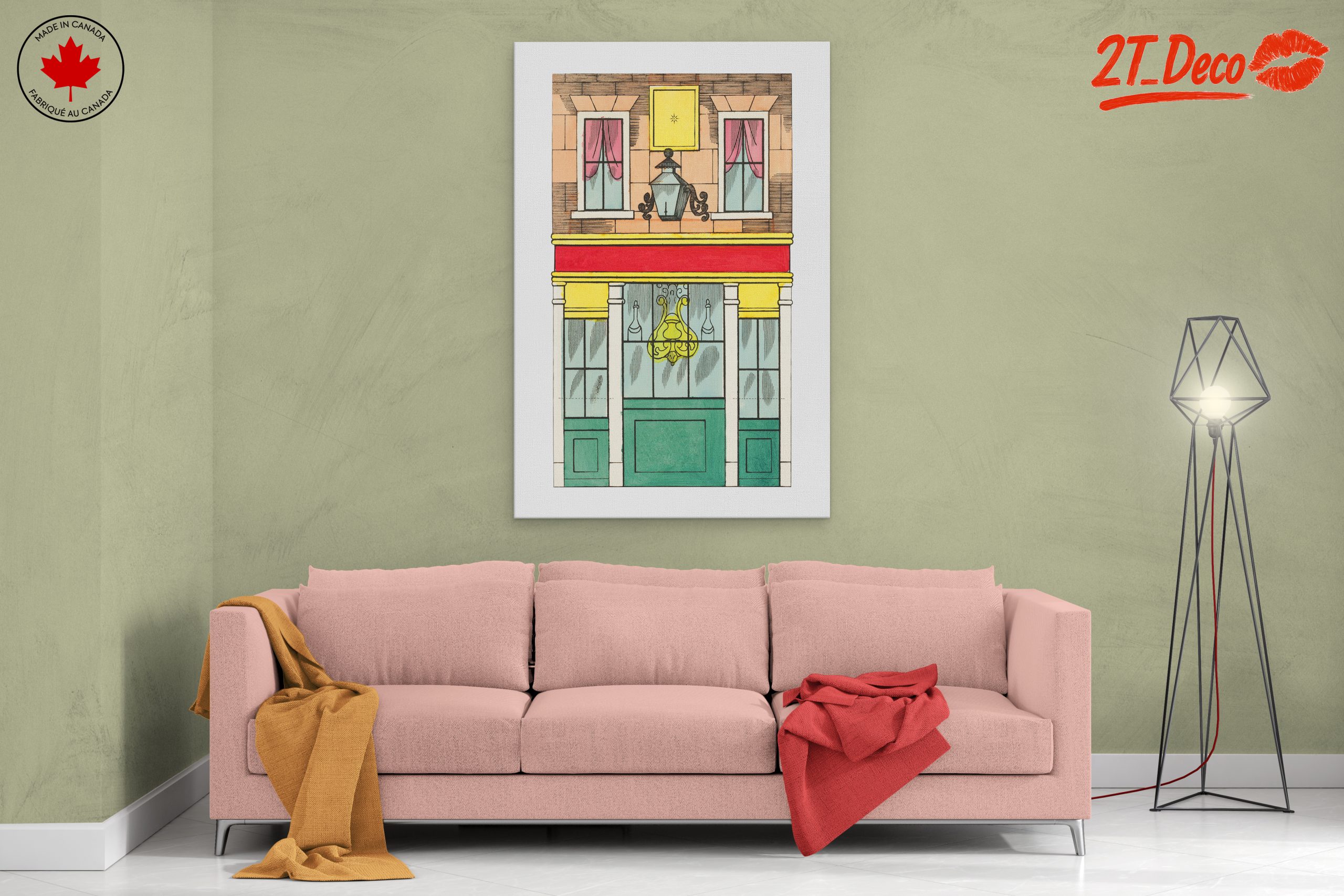 Charming Architectural Floral Artwork - Image 2