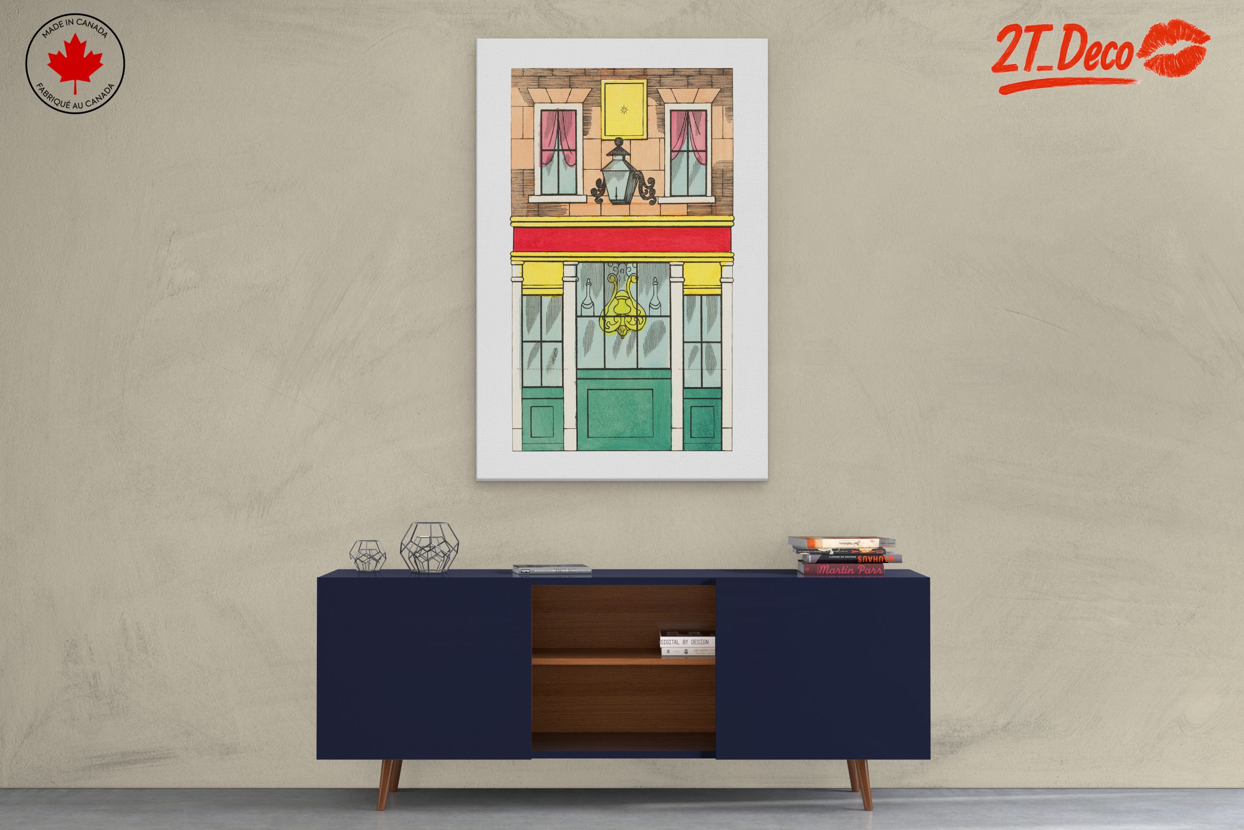 Charming Architectural Floral Artwork - Image 3