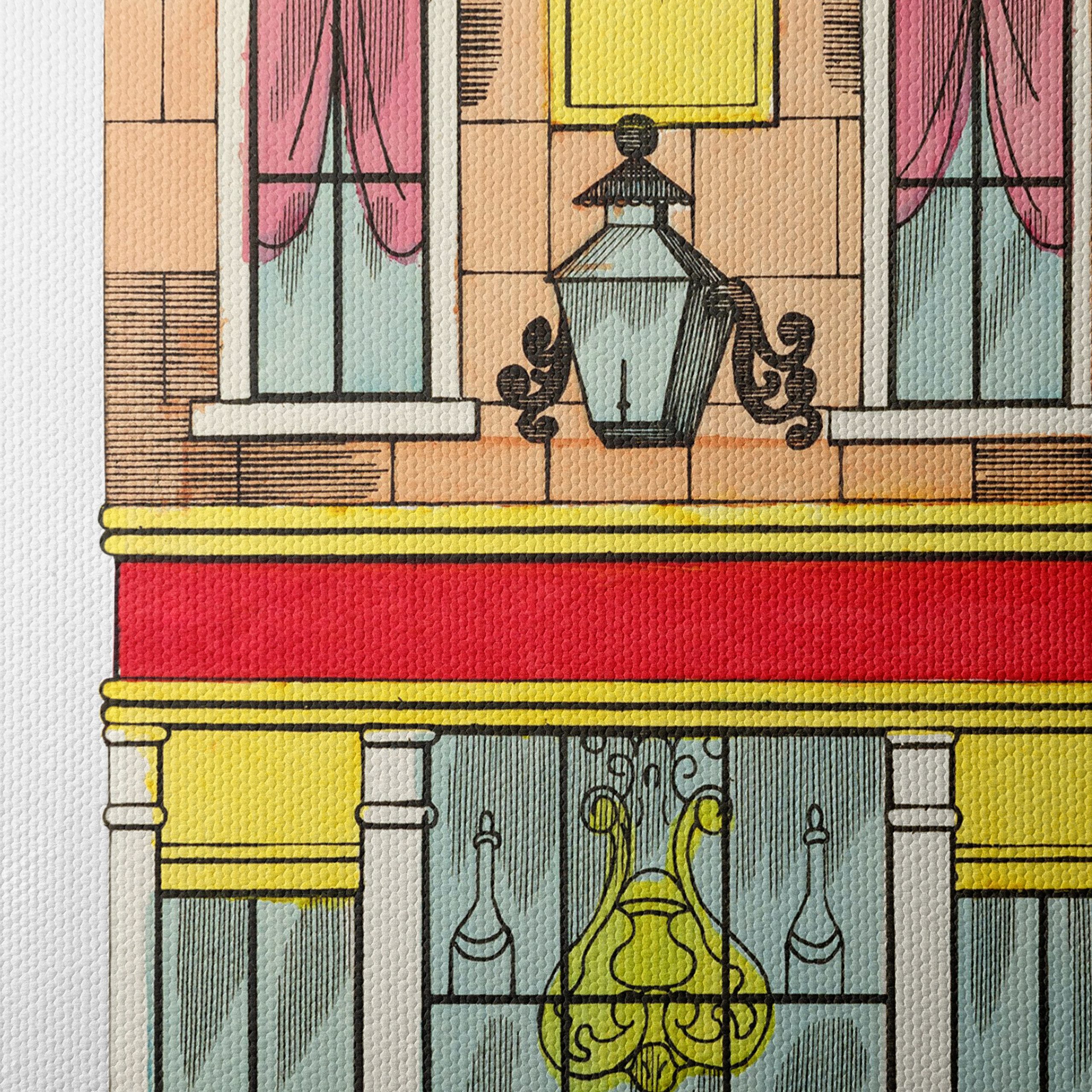Charming Architectural Floral Artwork - Image 4