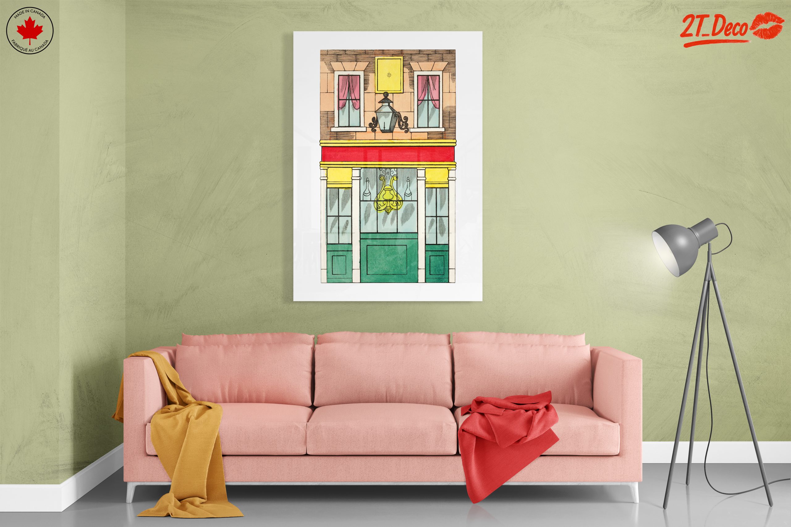 Charming Architectural Floral Artwork - Image 7