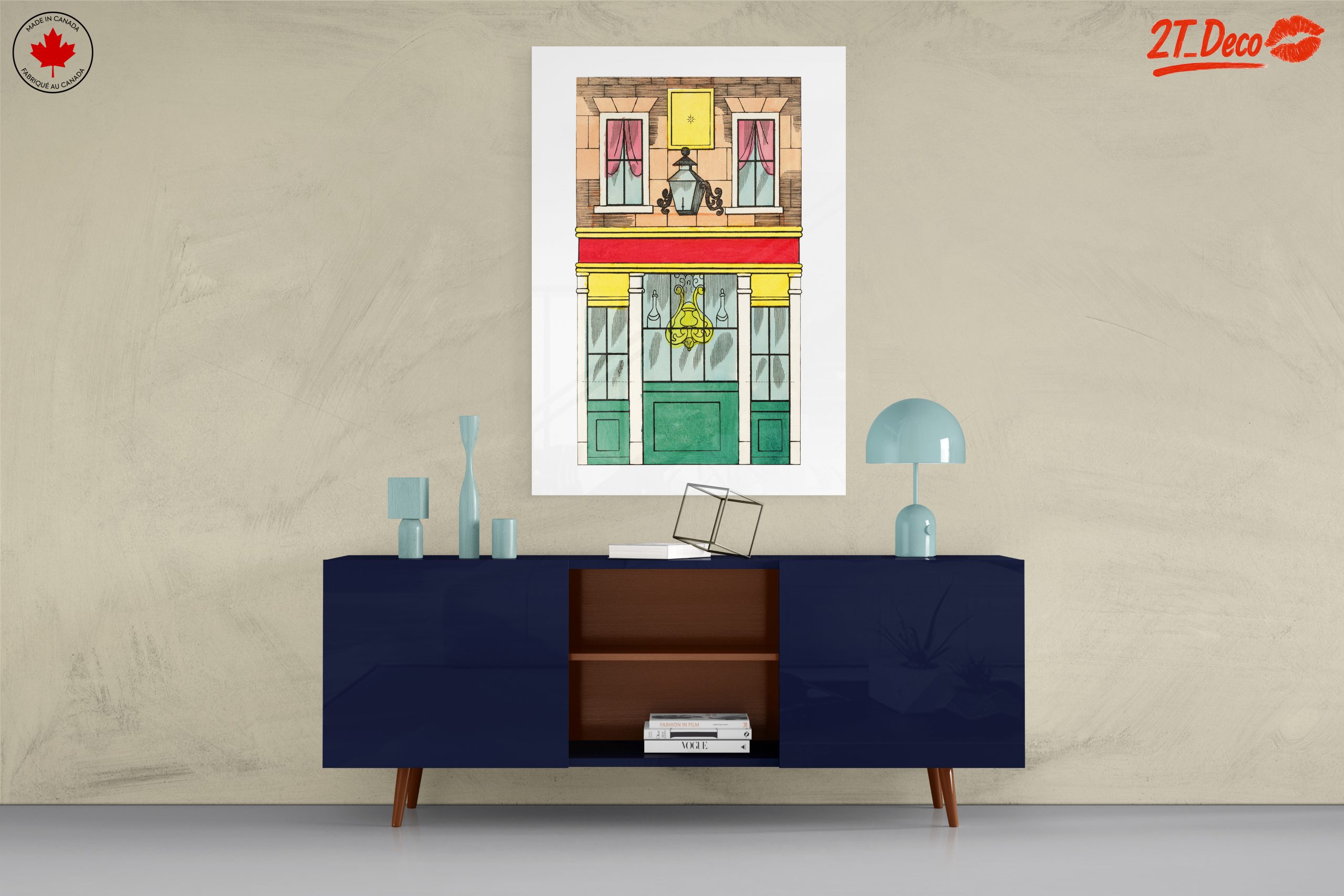 Charming Architectural Floral Artwork - Image 8