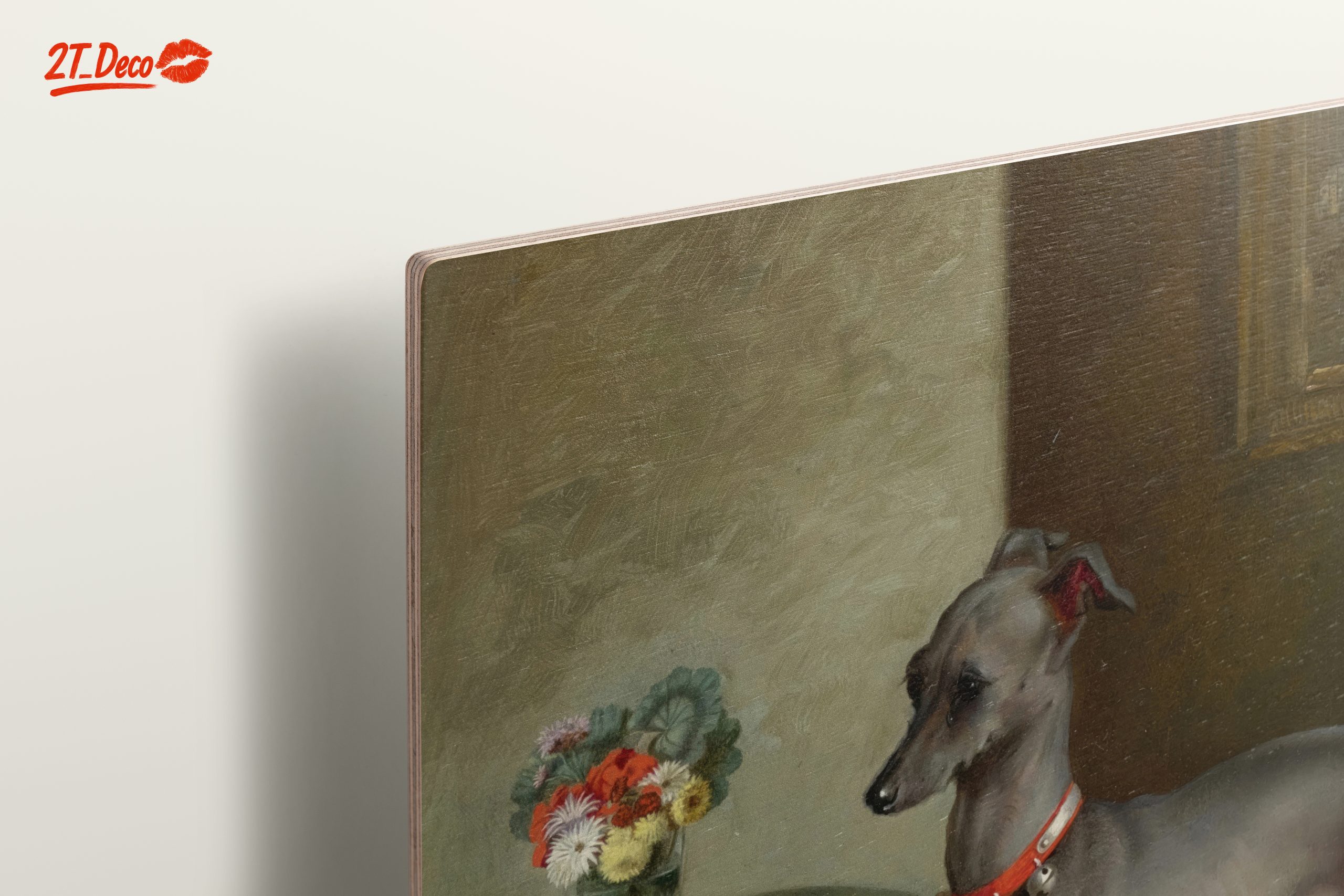 Elegant Greyhound Portrait with Flowers - Image 15