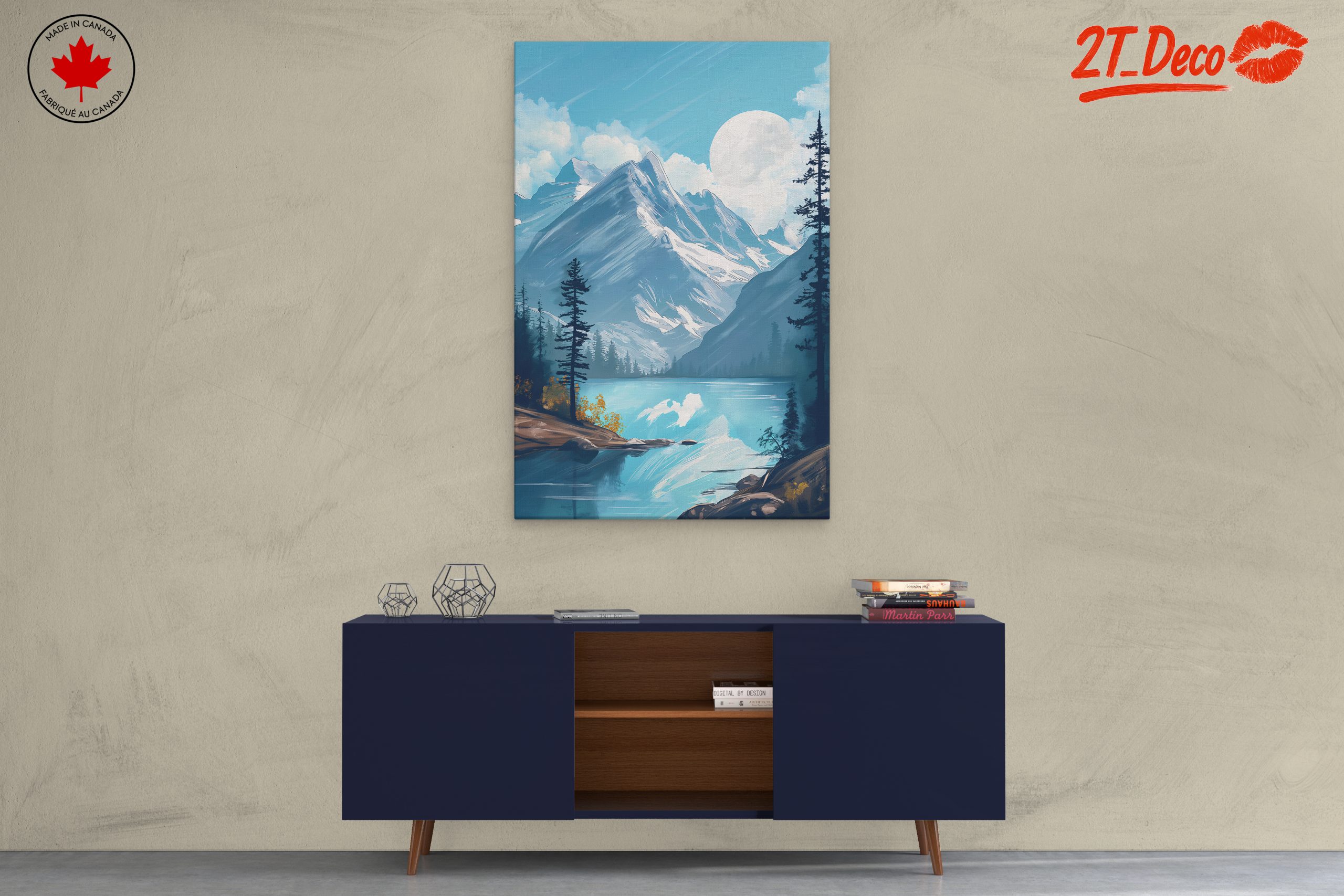 Mountain Landscape with Serene Lake - Image 3