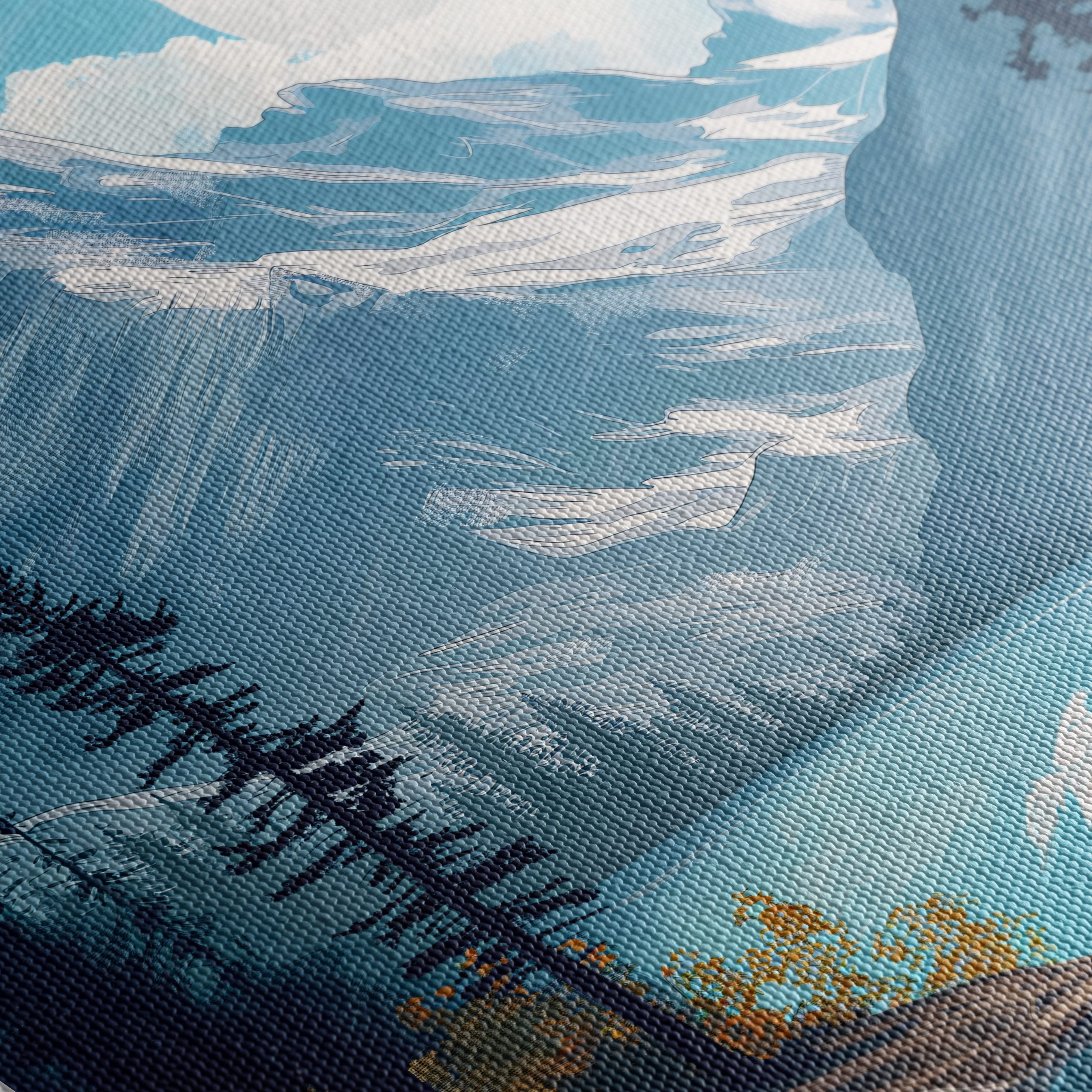 Mountain Landscape with Serene Lake - Image 5