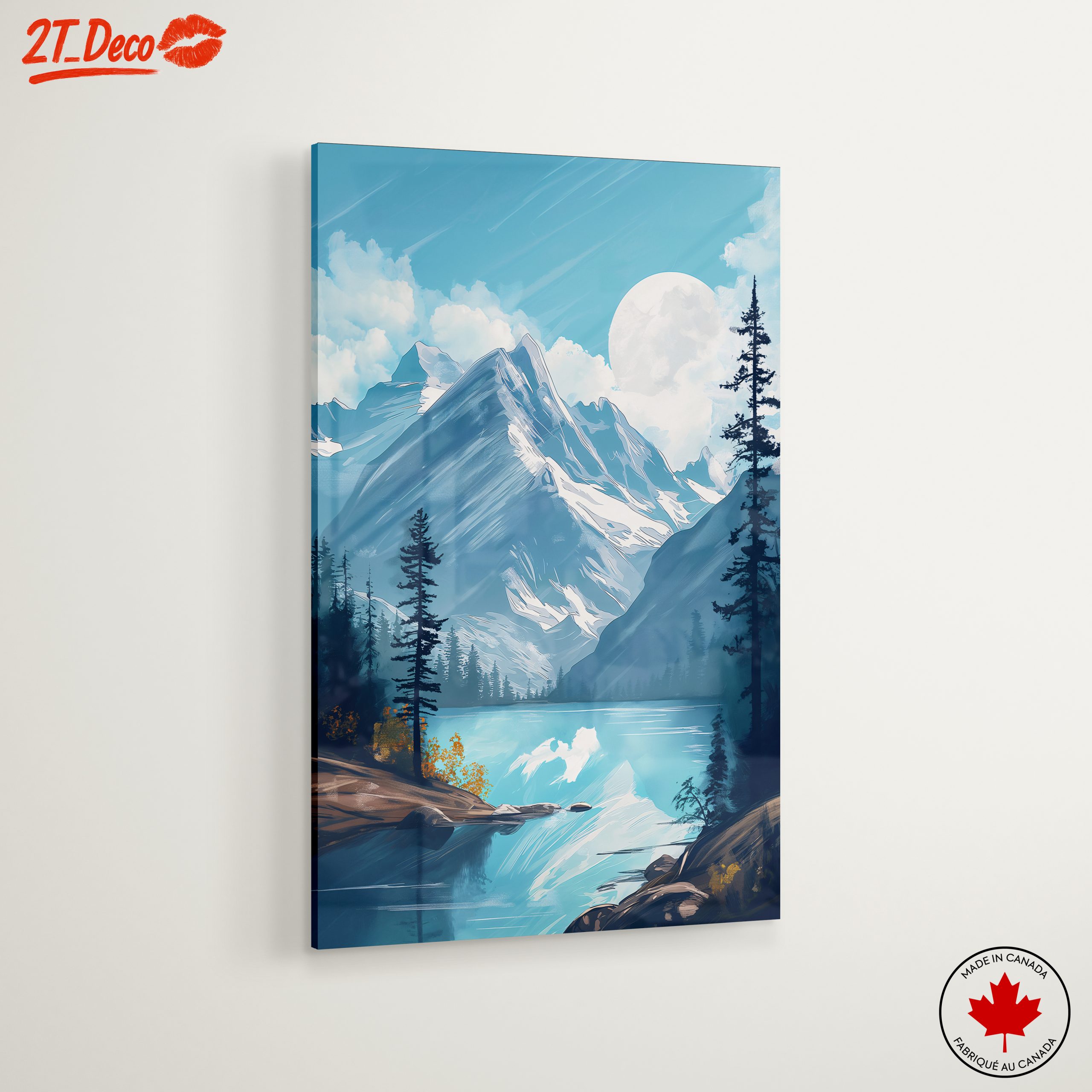 Mountain Landscape with Serene Lake - Image 6