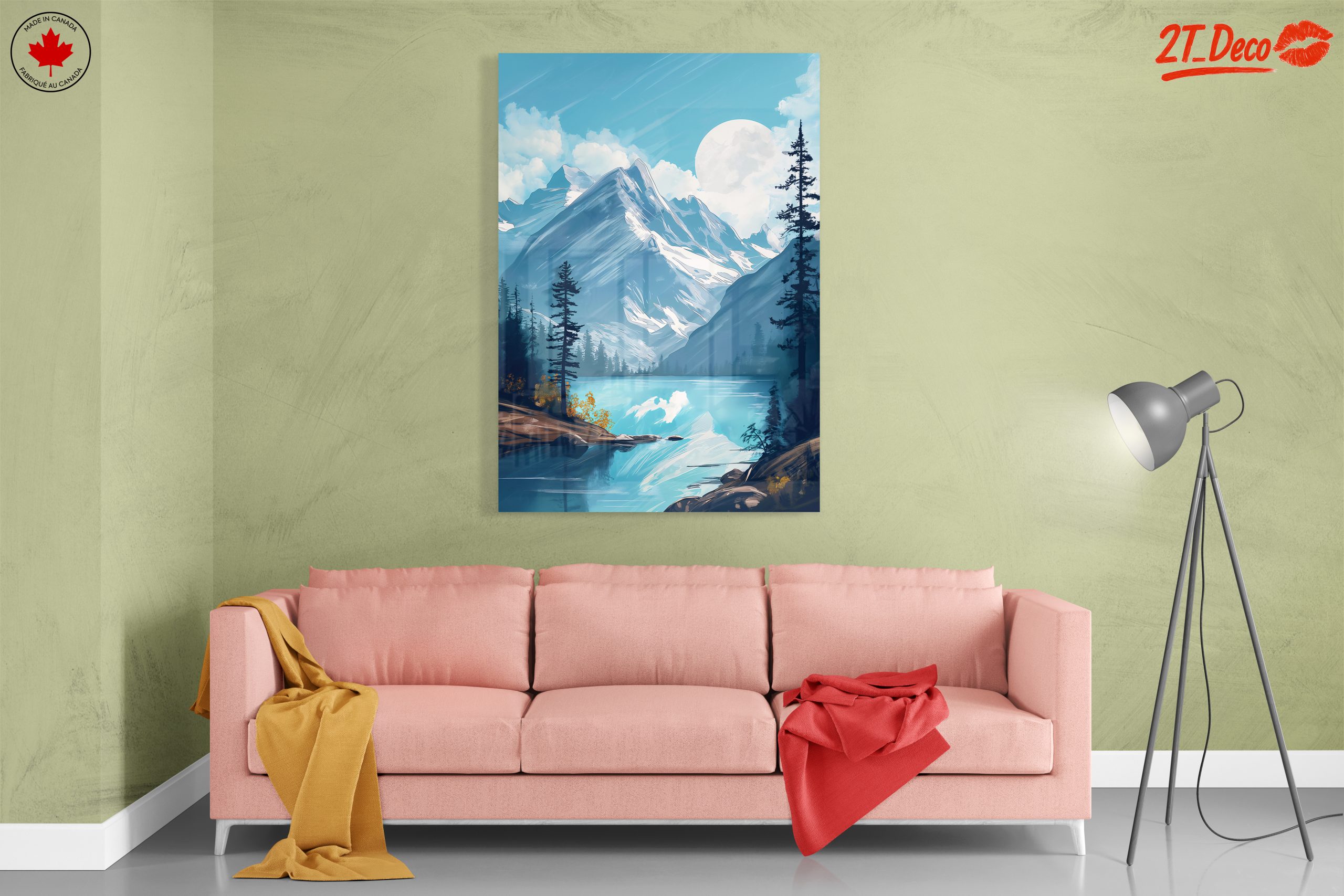 Mountain Landscape with Serene Lake - Image 7