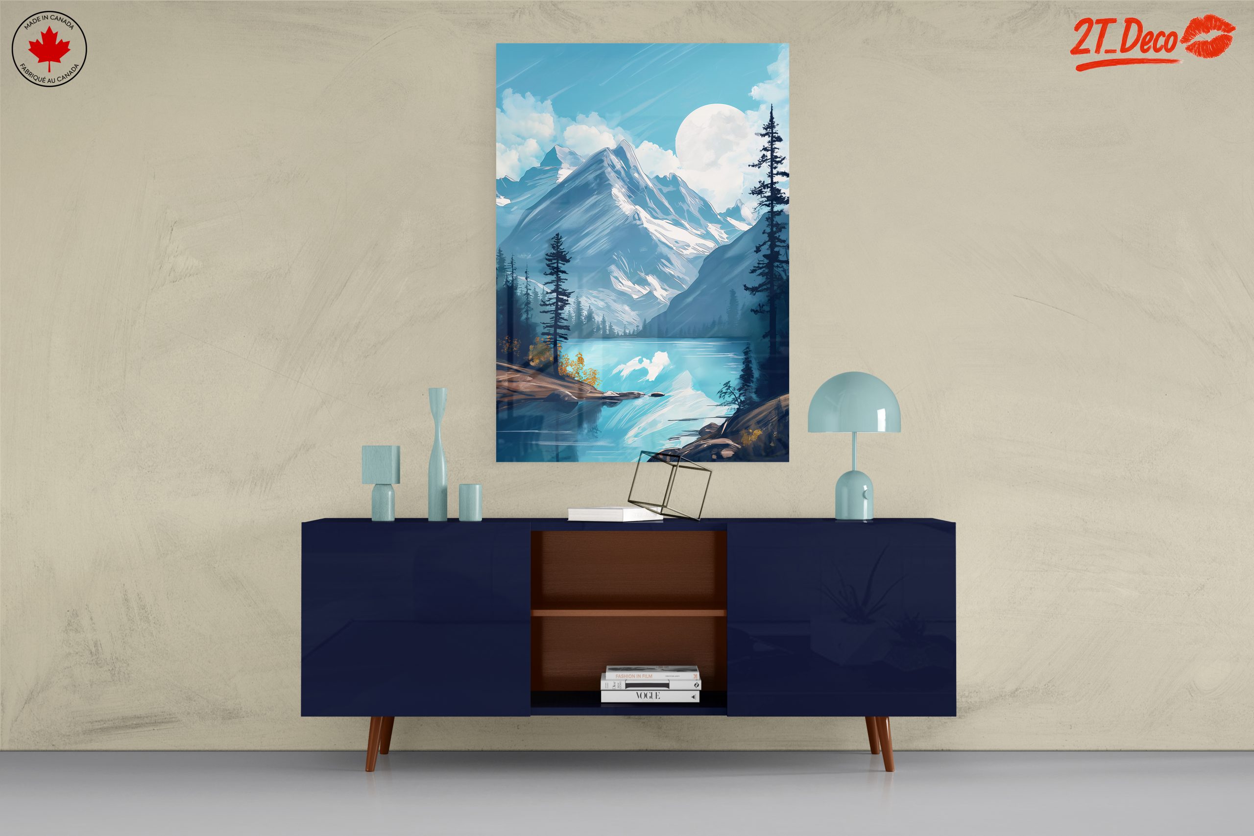 Mountain Landscape with Serene Lake - Image 8