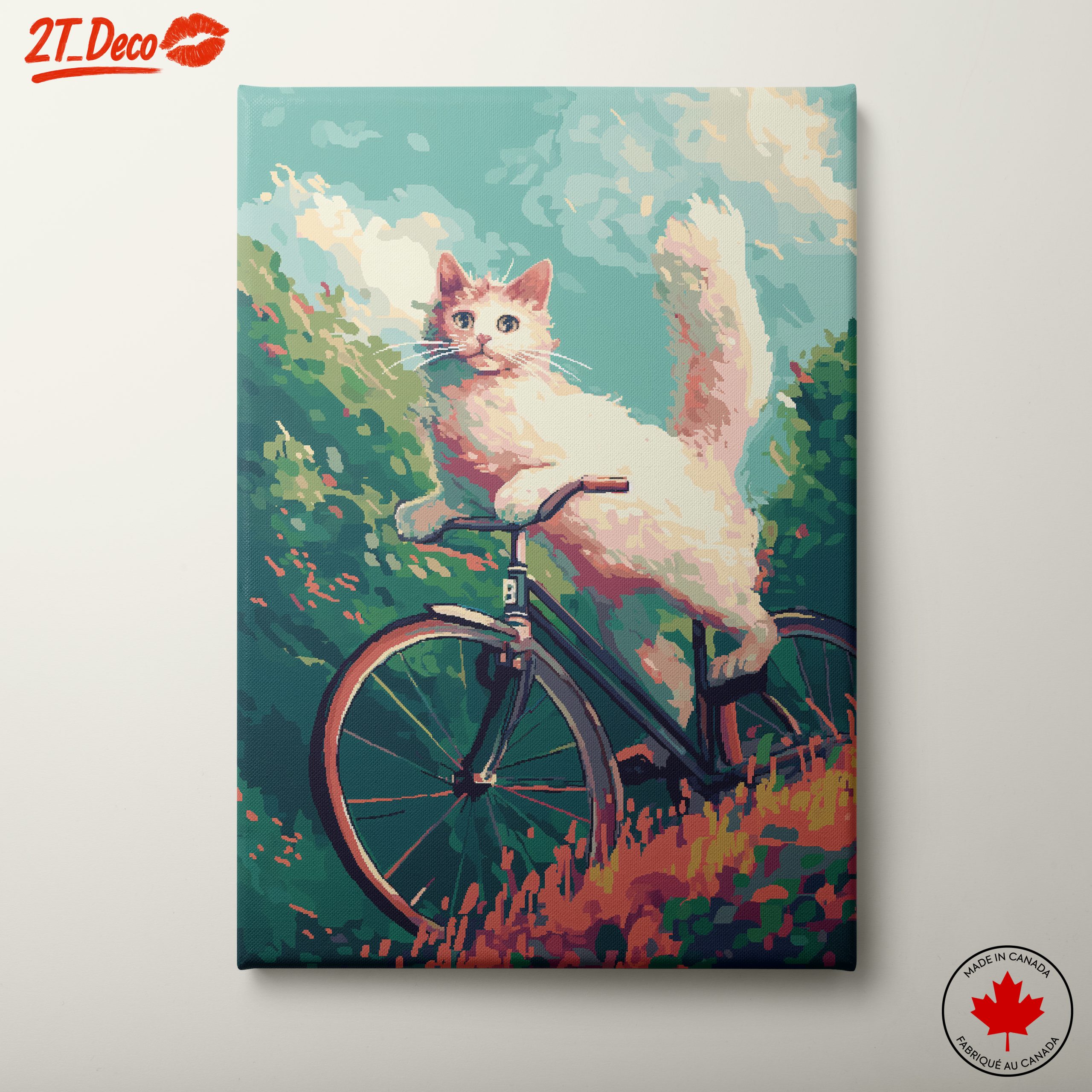 Adorable Cat Riding a Bicycle