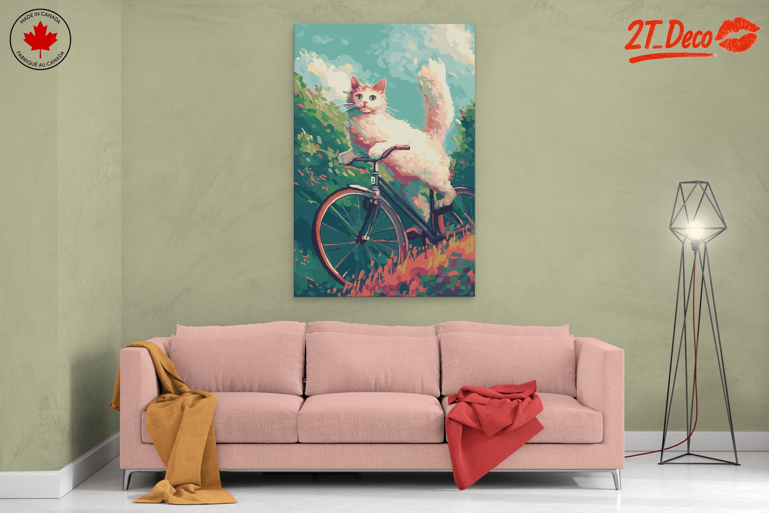 Adorable Cat Riding a Bicycle - Image 2