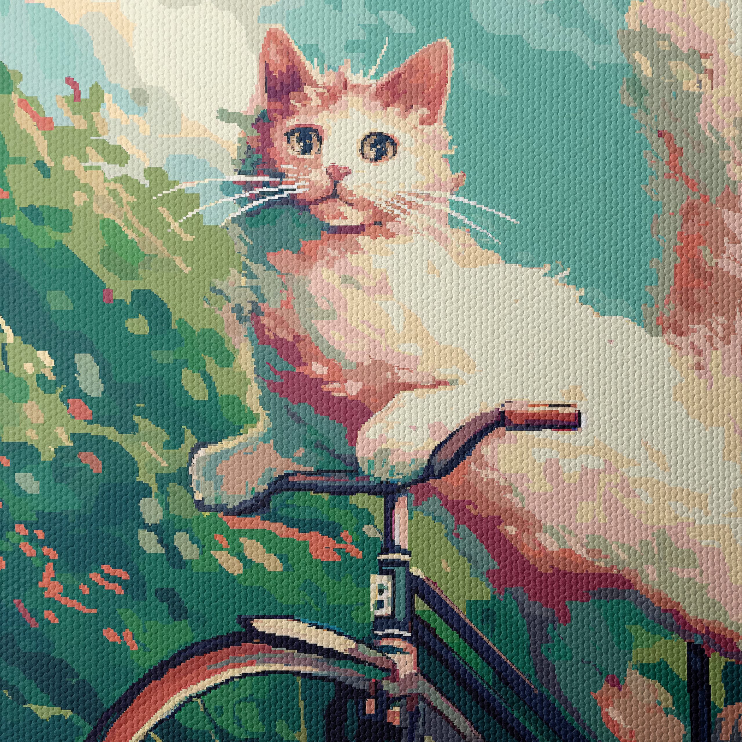 Adorable Cat Riding a Bicycle - Image 4