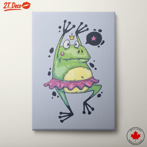 Whimsical Frog with Crown and Tutu Art