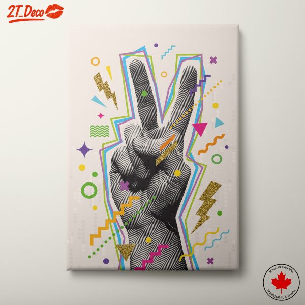 Vibrant Peace Sign Pop Art